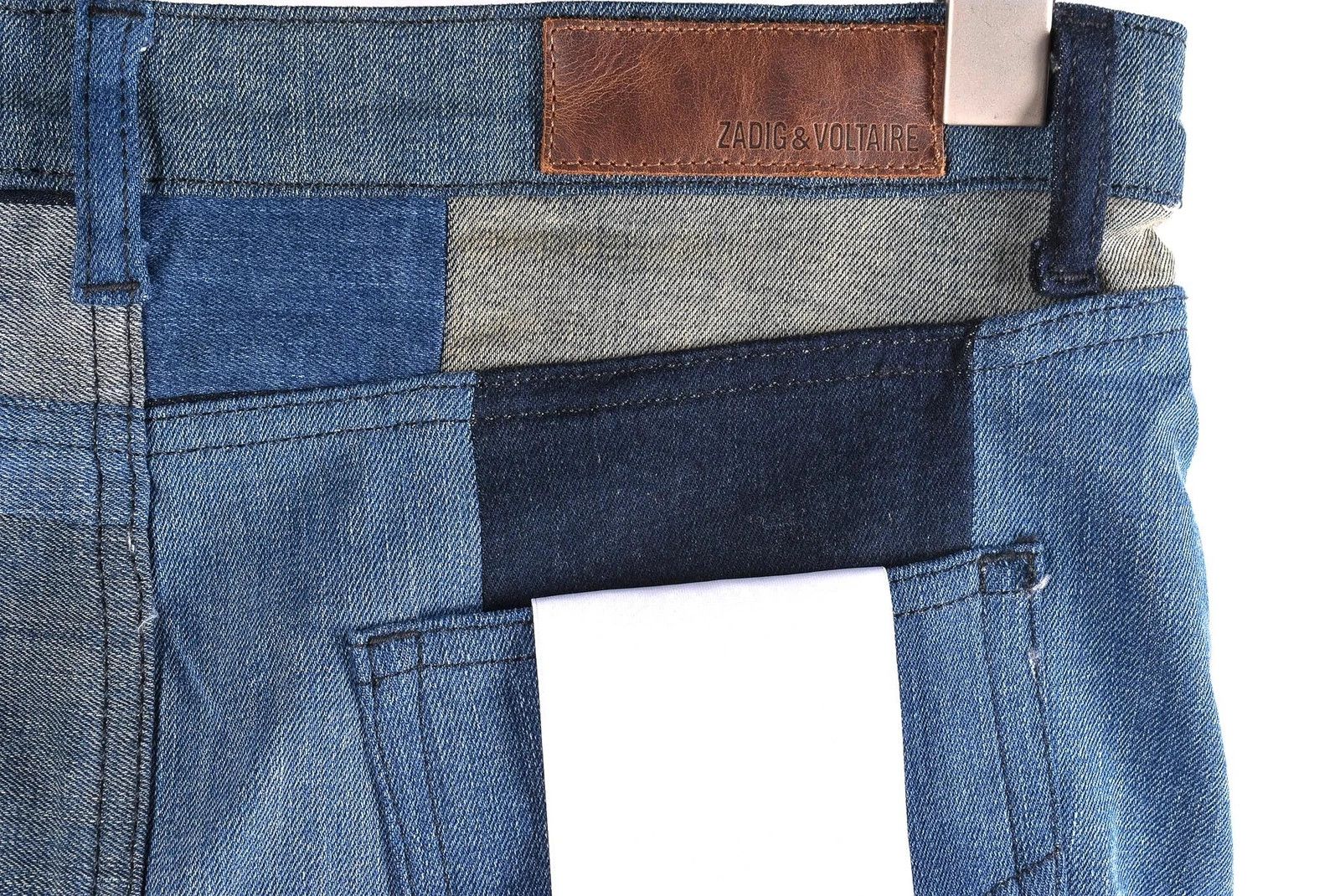 Zadig & Voltaire Women's Zadig & Voltaire Denim Patchwork Mini Skirt Size 30" / US 8 / IT 44 - 5 Thumbnail