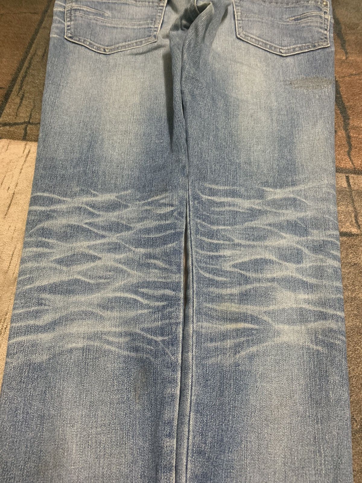 Japanese Brand × Tornado Mart TORNADO MART SLIM SKINNY WHISKERED BORO WASHED JAPANESE Size US 32 / EU 48 - 15 Thumbnail