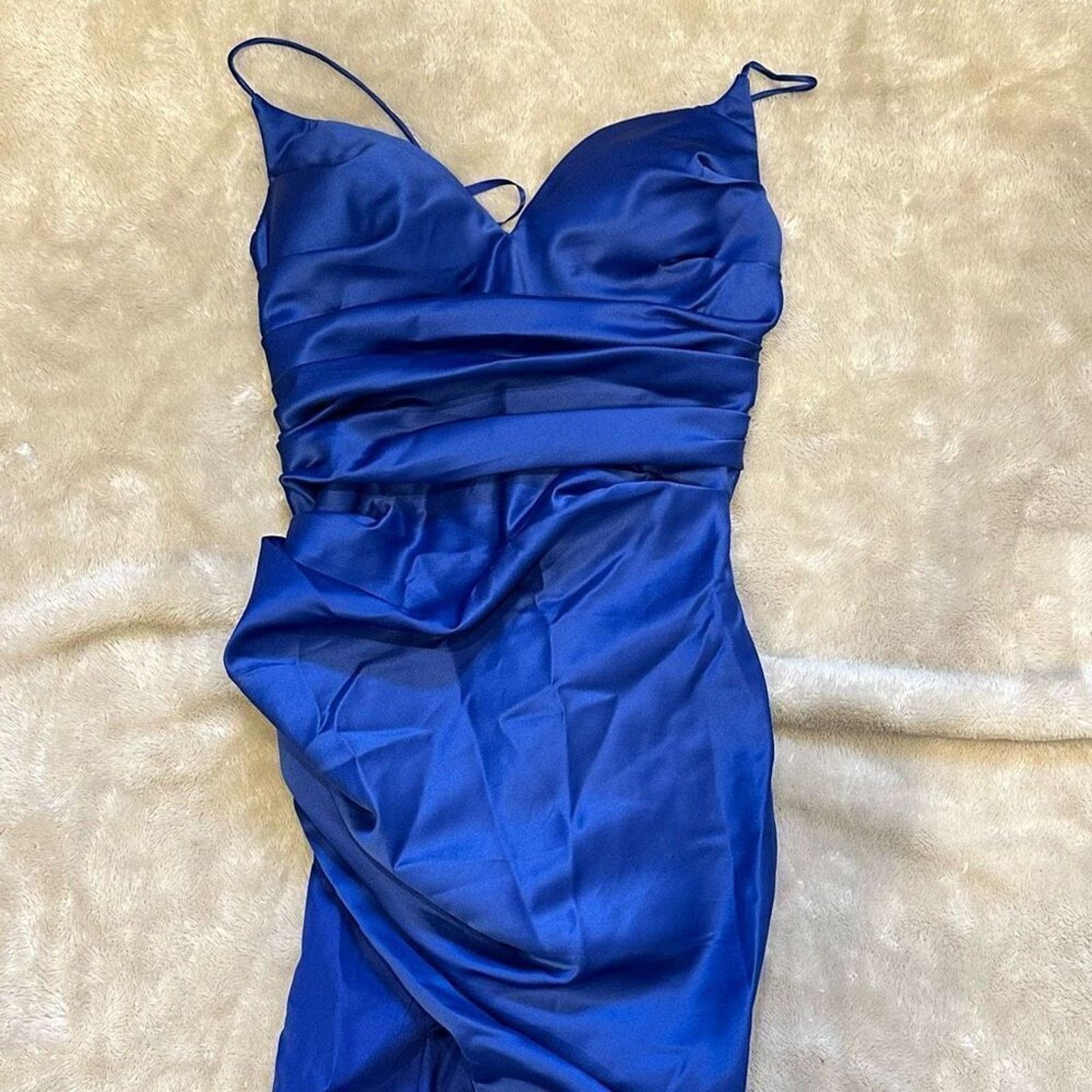 Other Cobalt Blue Gown with Thigh-High Slit | Sz 4 Size S / US 4 / IT 40 - 3 Thumbnail