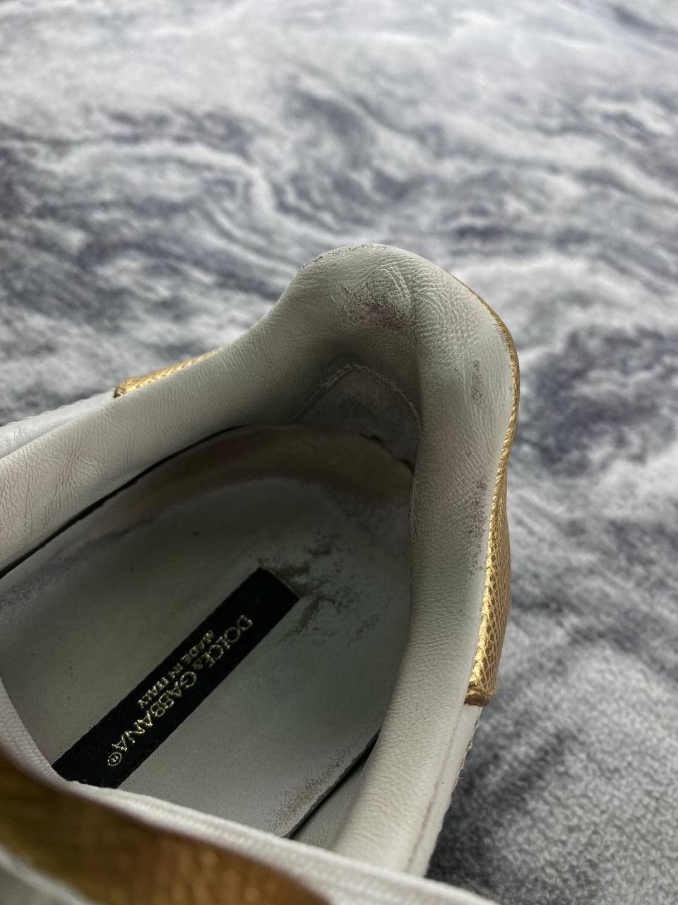 Dolce & Gabbana Dolce & Gabbana Portofino Leather Trainers Men Size 41 White Size US 8 / EU 41 - 22 Thumbnail