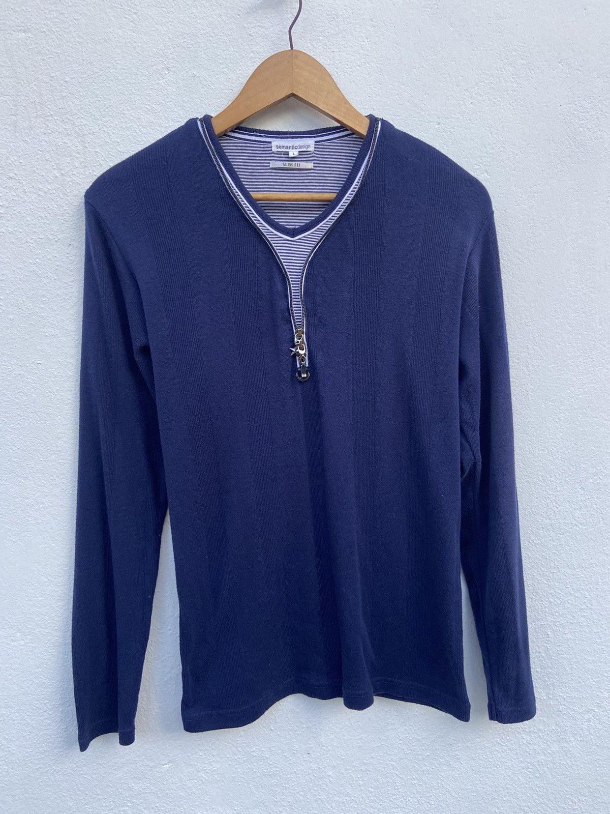 semanticdesign Semantic Design Henley t shirt zipper if six was nine Size US M / EU 48-50 / 2 - 2 Thumbnail