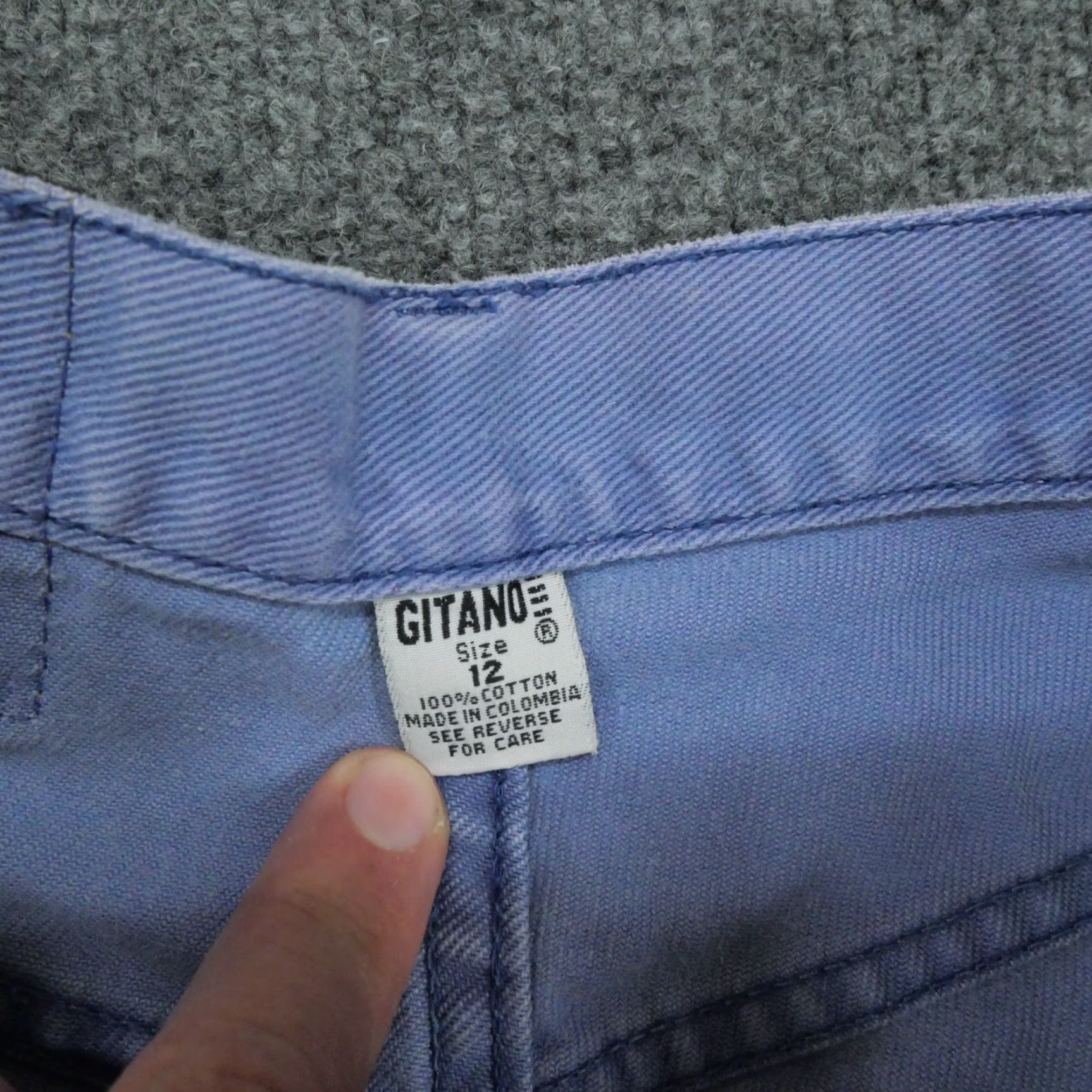 Vintage VINTAGE Gitano Jeans Womens 12 28x29 Purple High Rise Western Pants 80s Flared Denim Cotton Slim 80s Womens Jeans Boys Girls Mens Size 34" / US 12 / IT 48 - 6 Thumbnail