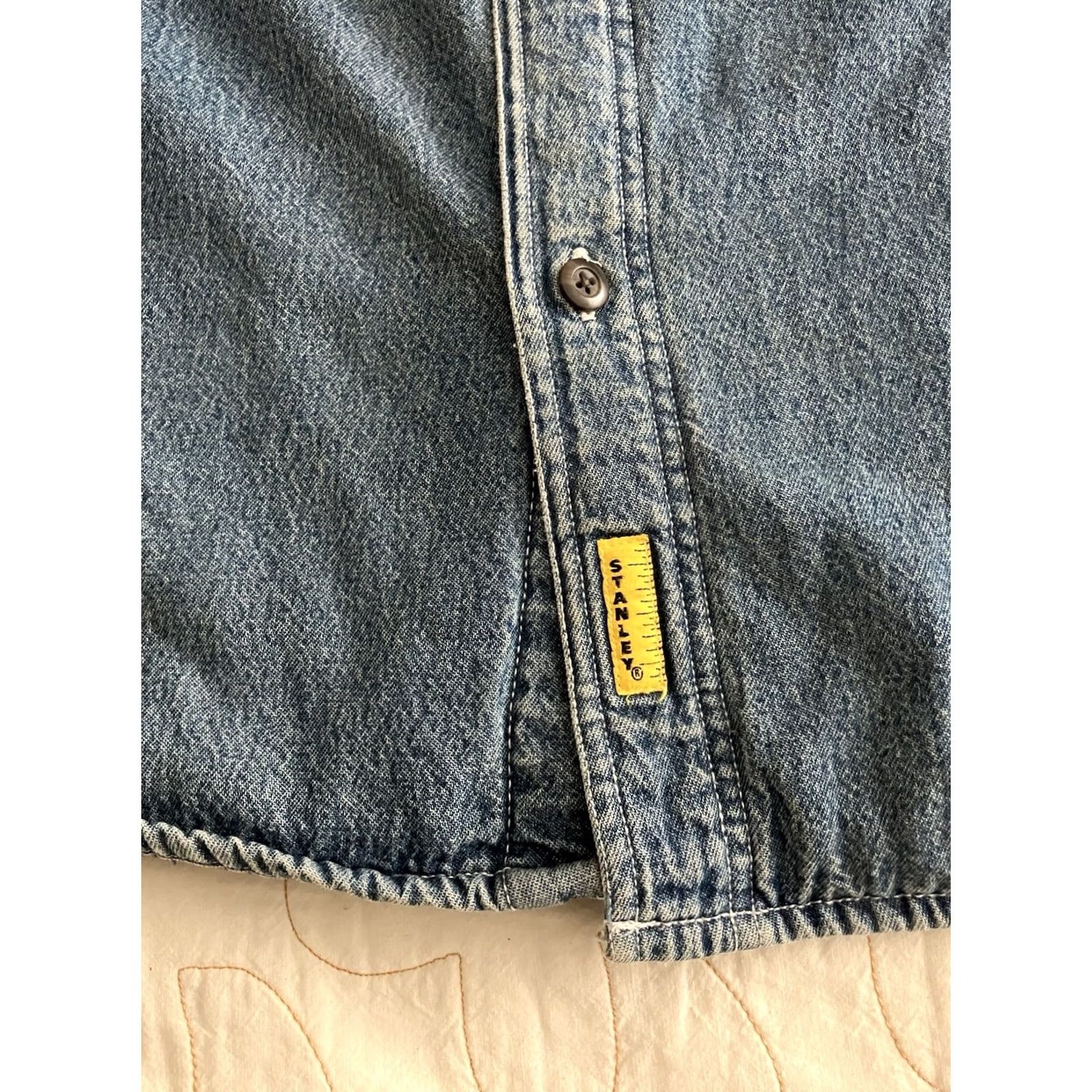 Vintage Vintage Stanley Denim Shirt 2XL Plaid Fleece Lined 2nd Amendment Large Patch Shirt Mens 2XL Blue Plaid Denim Jacket Size US XXL / EU 58 / 5 - 4 Thumbnail