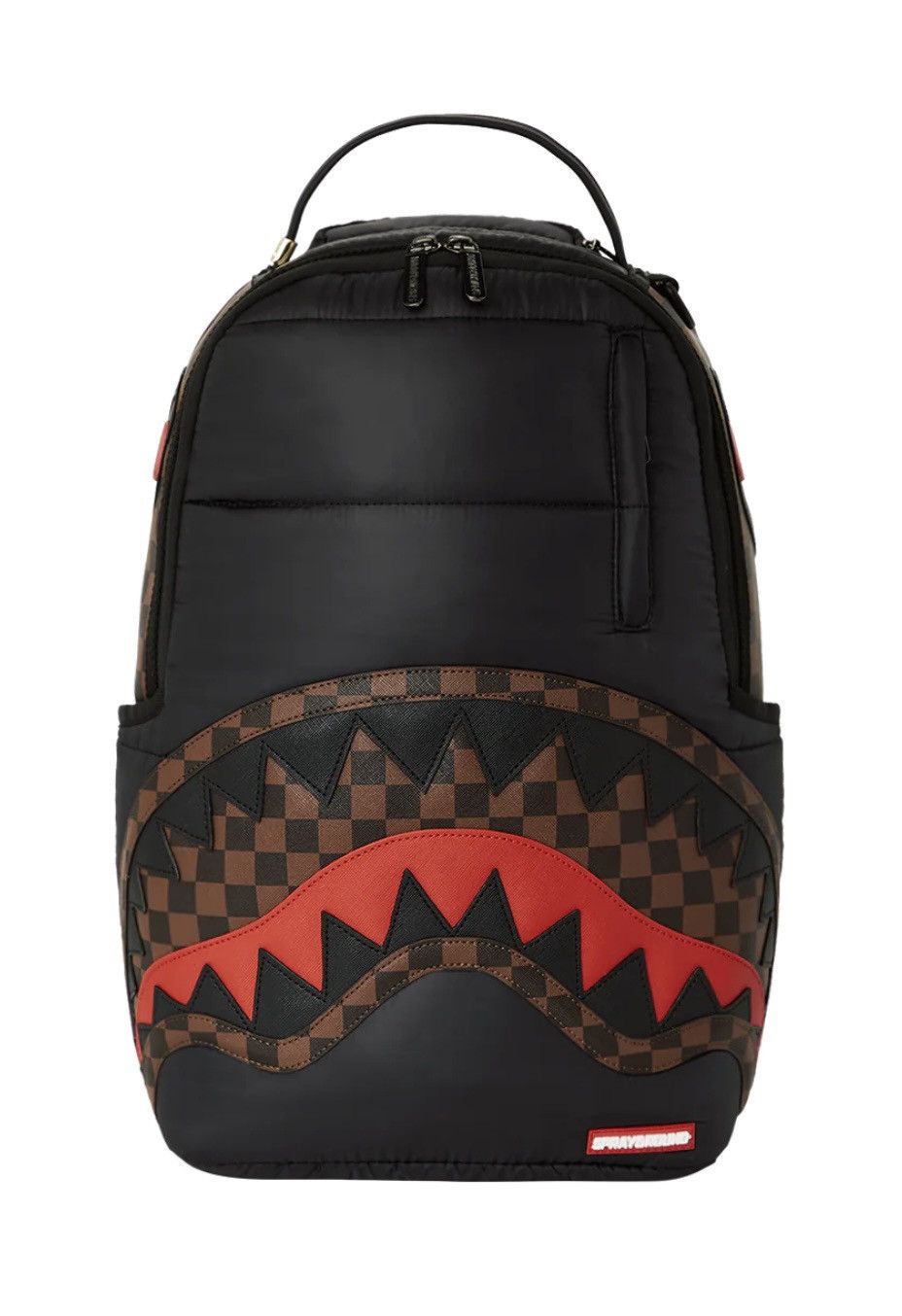 image of Sprayground Puffer Shark Vail Flex Authentic Backpack New in Black/Brown, Men's