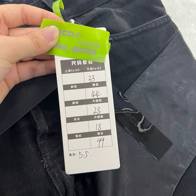 Other Givenchy Size33 Black Leather-patched Jeans Size US 33 - 5 Thumbnail