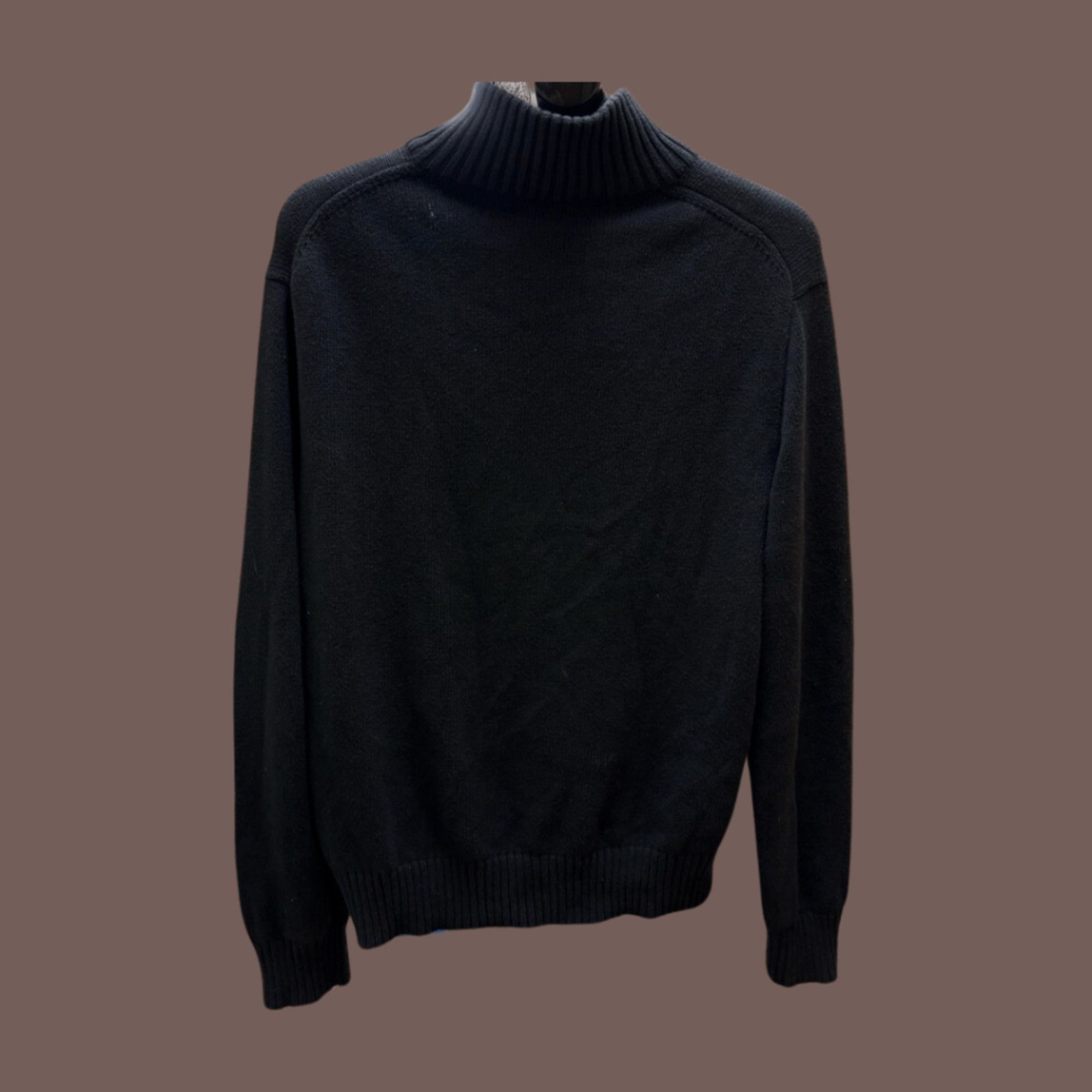 Polo Ralph Lauren VTG Knit Polo Sweater | Polo Ralph Lauren Black Cotton Size US L / EU 52-54 / 3 - 3 Thumbnail