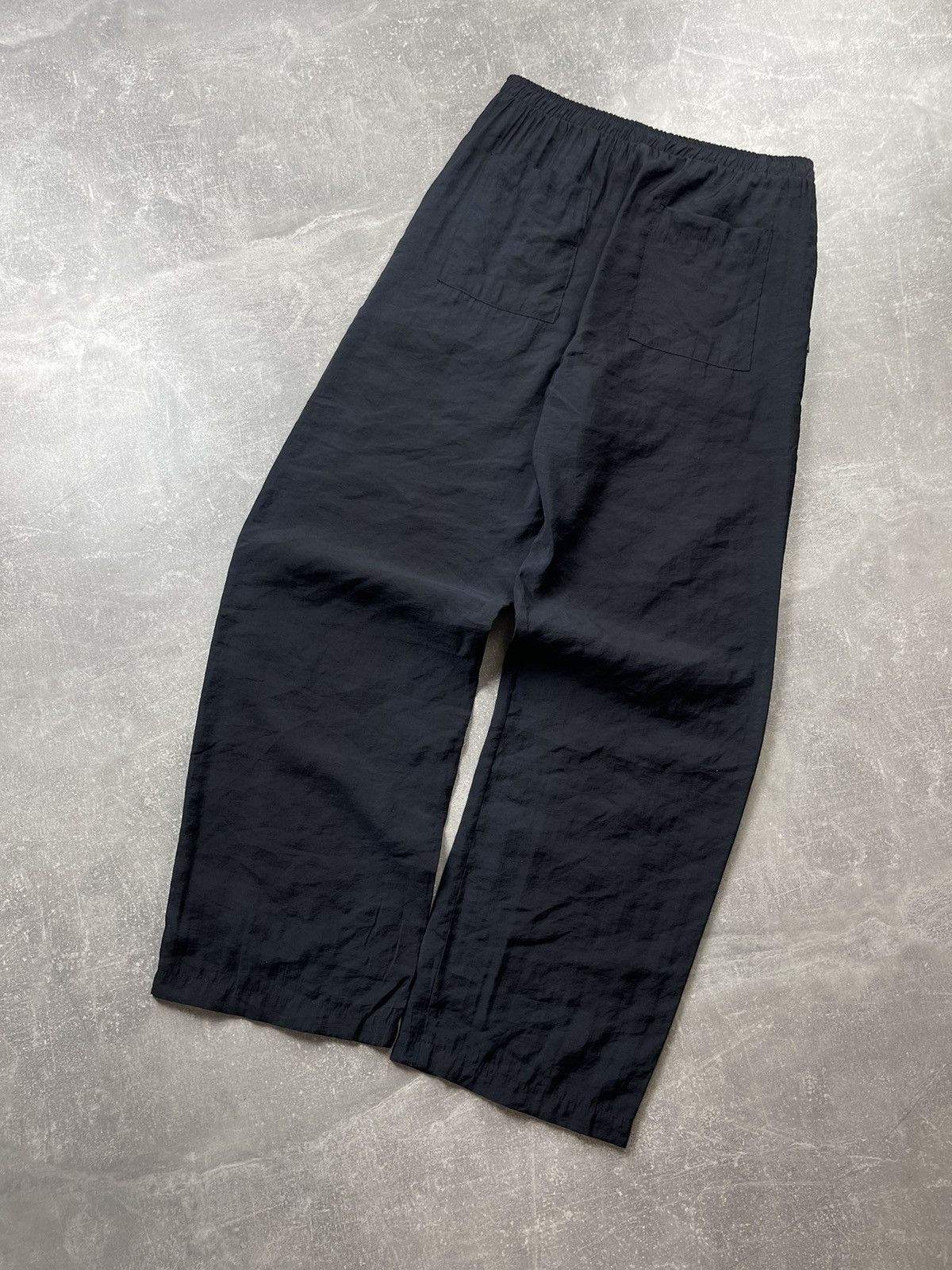 Family First Milano Black Cotton Avant Garde Relaxed Pants