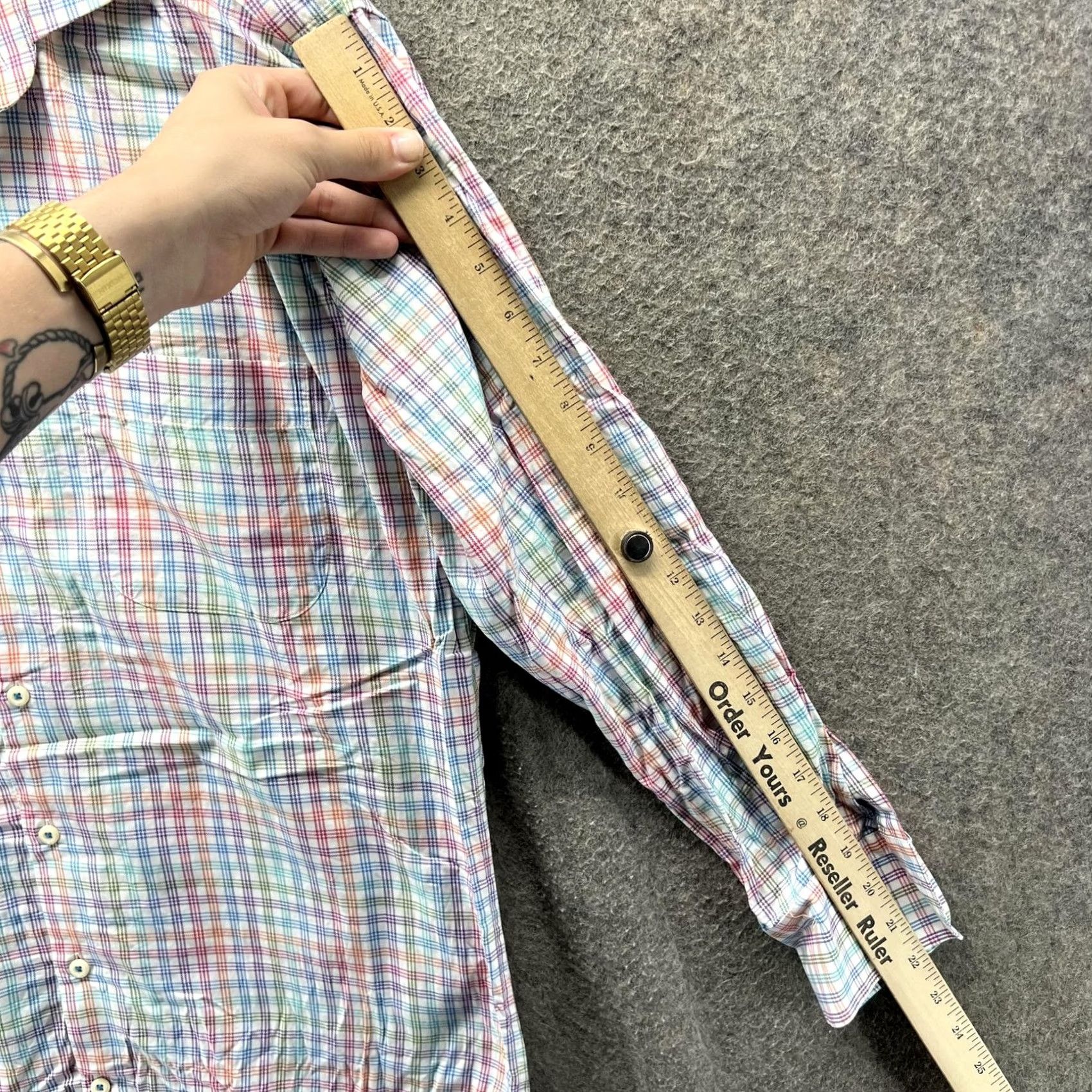 Peter Millar Peter Millar Shirt Mens Medium Multicolor Plaid Cotton Button Front Casual Size US M / EU 48-50 / 2 - 4 Thumbnail