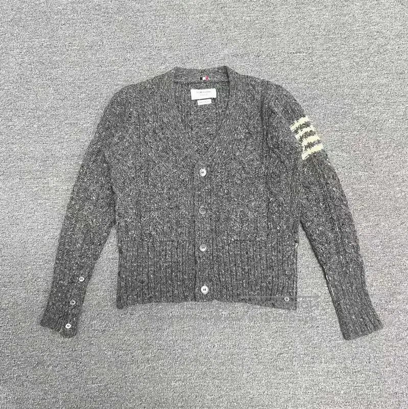 Thom Browne Gray Wool Blend Women's Cardigan .