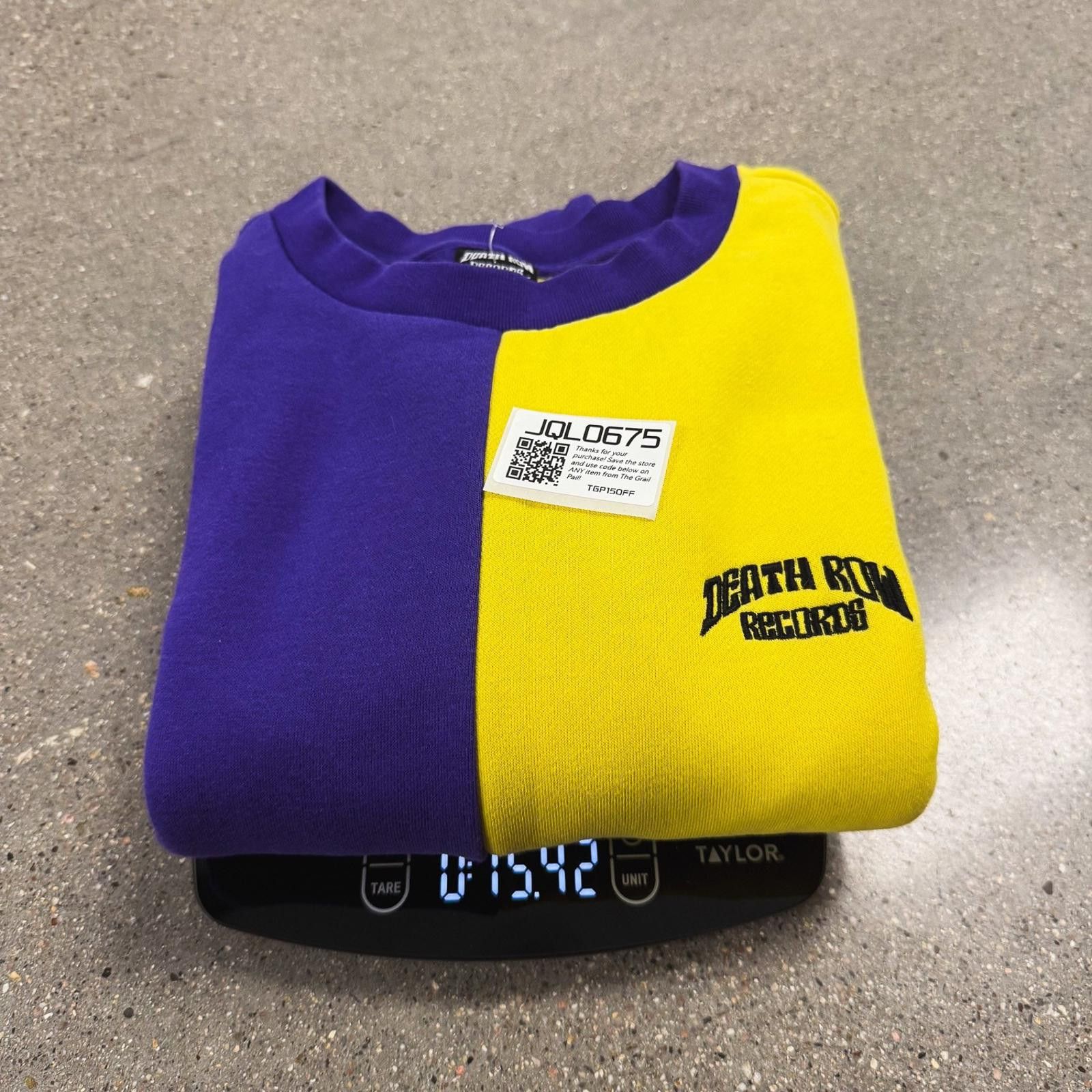 Death Row Records Death Row Records Sweatshirt Mens M Colorblock Crewneck Size US M / EU 48-50 / 2 - 12 Thumbnail