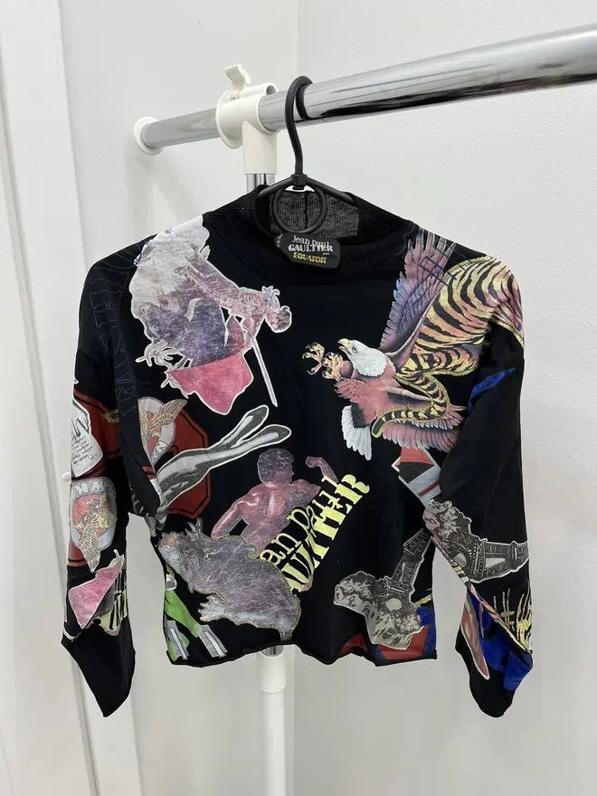 Jean Paul Gaultier Archive 1987 Jean Paul Gaultier Equator Cotton Blouse Size S / US 4 / IT 40 - 1 Thumbnail