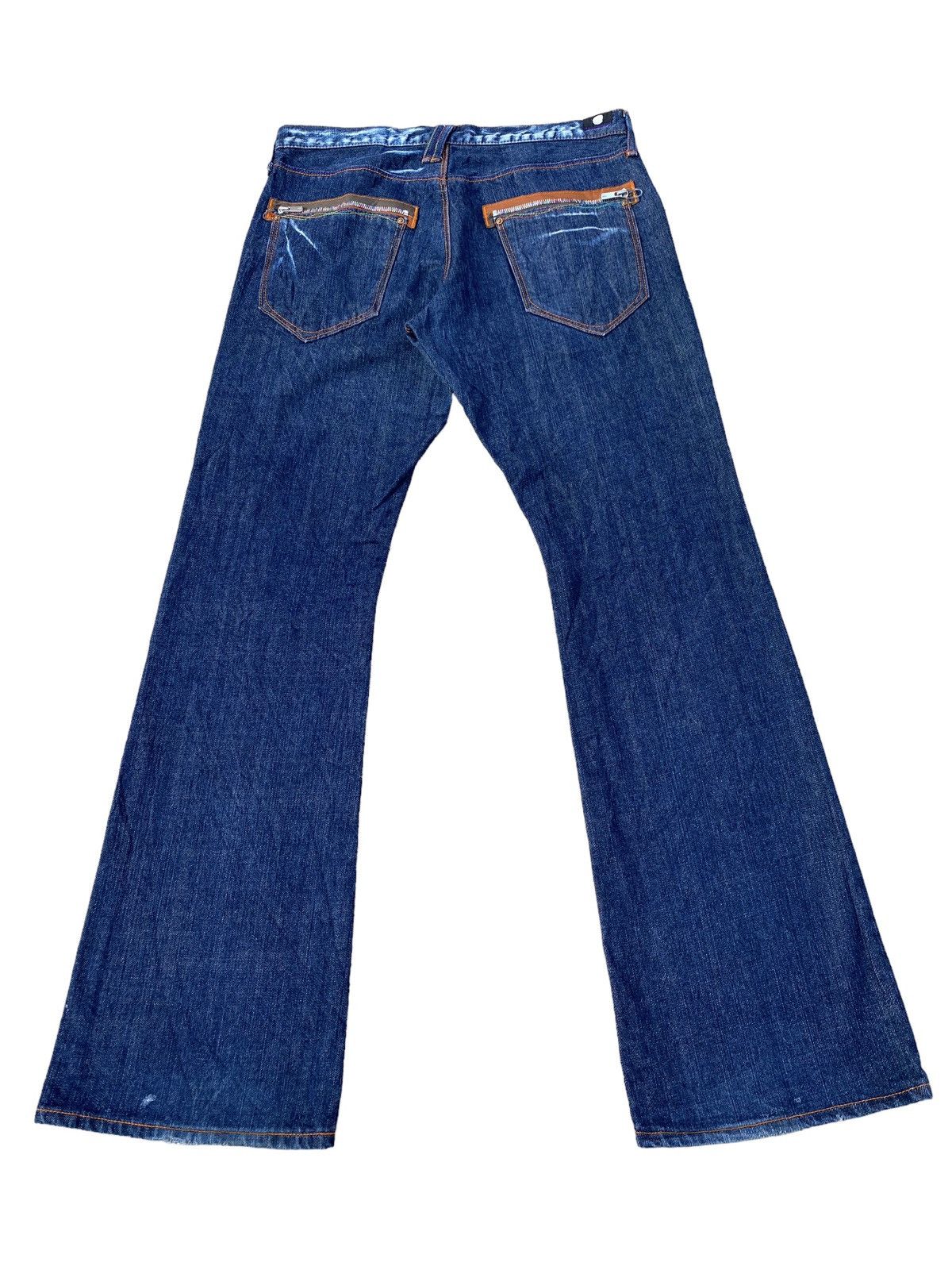 Japanese Brand Blue Way Wide Leg Boot Cut Flare Pant Size US 32 / EU 48 - 3 Thumbnail
