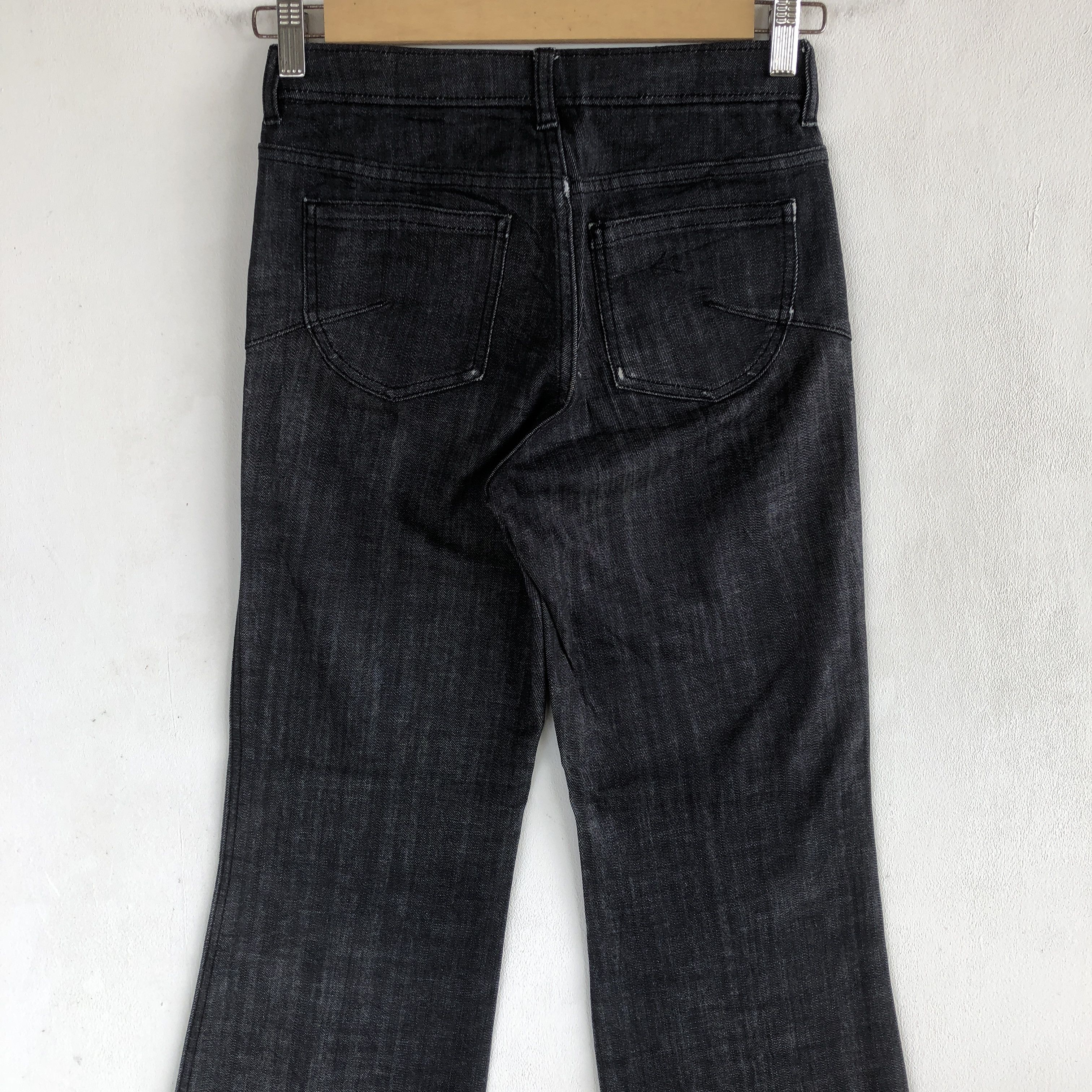Japanese Brand Japanese Flare Jeans Super Black Bootcut Denim Pants Size 24" / US 00 / IT 34 - 4 Thumbnail