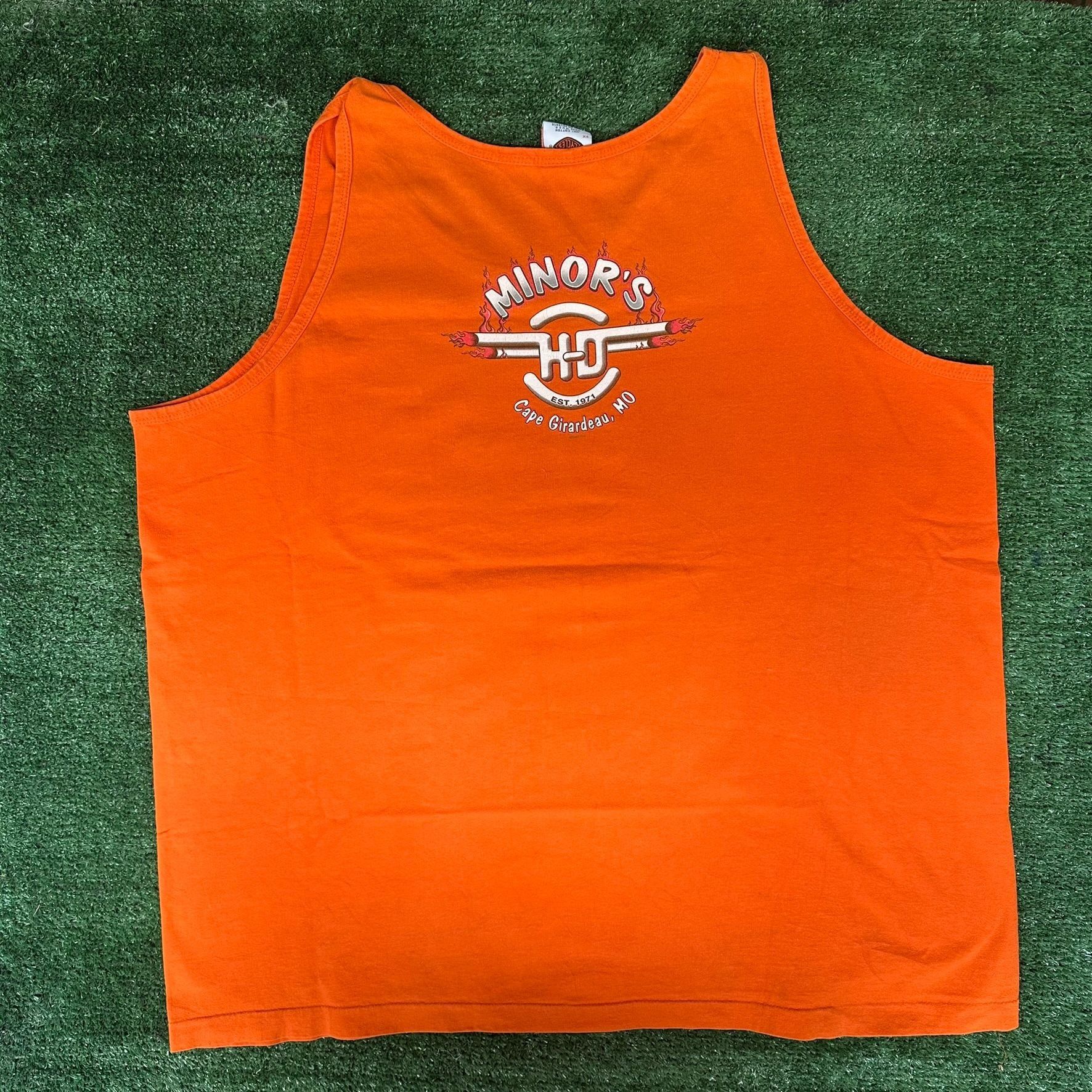 Harley Davidson Vintage Y2K Harley Davidson Missouri Tank Top Orange 3XL Bik Size US XXL / EU 58 / 5 - 4 Thumbnail