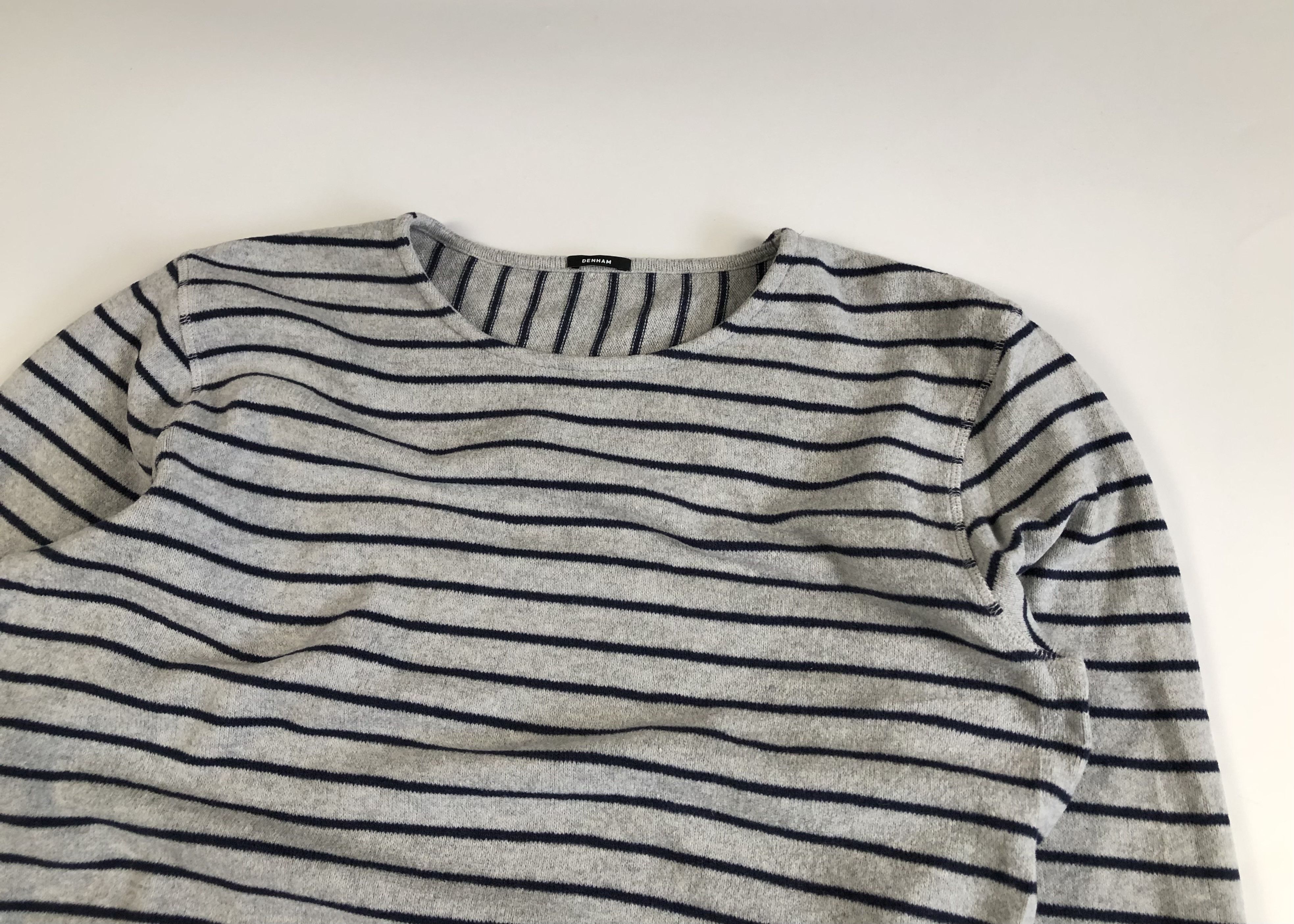 DENHAM Denham Cotton Blend Striped Jumper Size US L / EU 52-54 / 3 - 2 Thumbnail