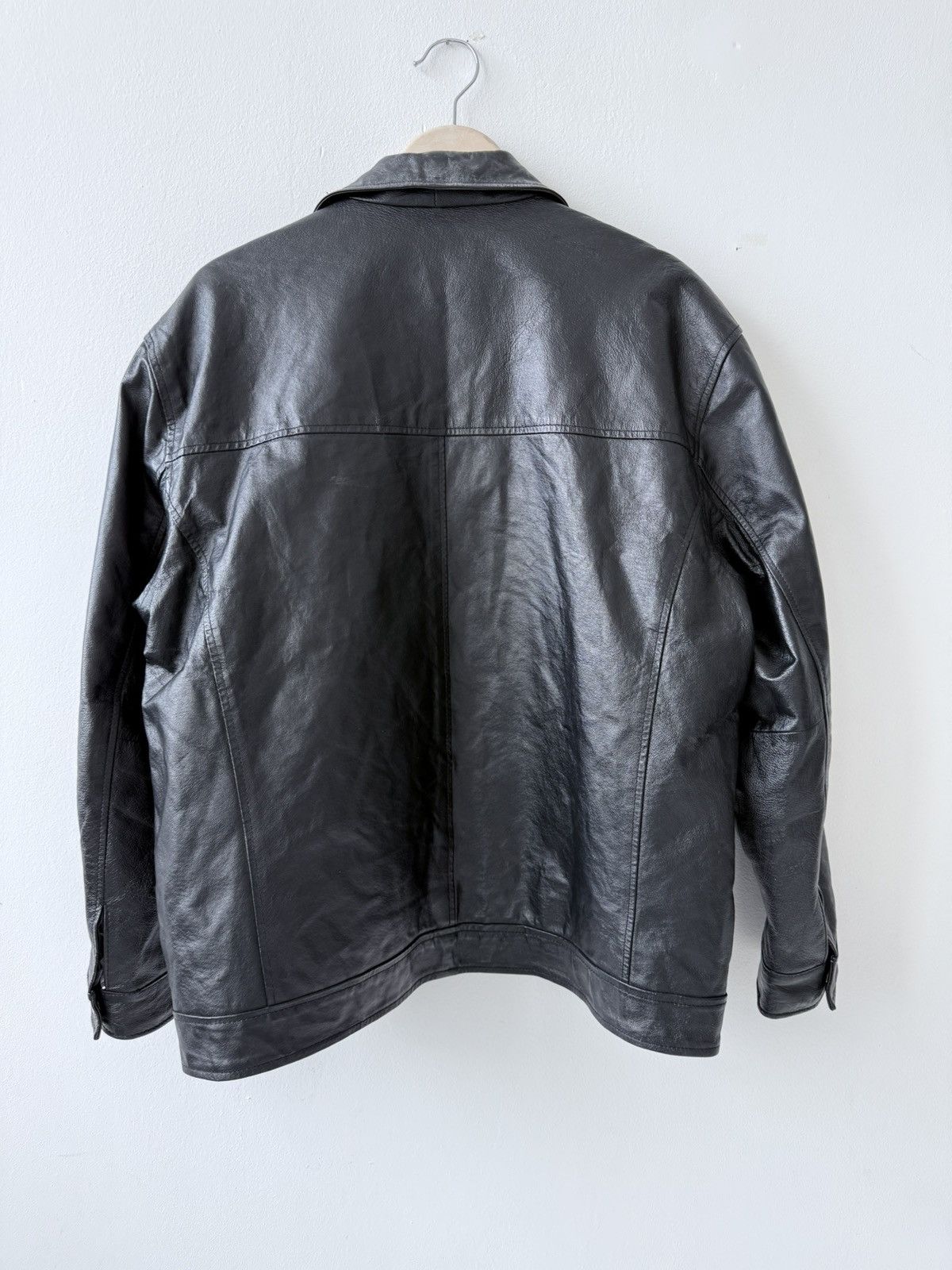 Vintage Vintage 90s Black Leather Jacket Y2K Size US L / EU 52-54 / 3 - 12 Thumbnail
