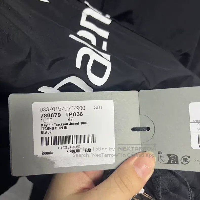 Balenciaga Balenciaga Black letter printed zipper stand collar Size US S / EU 44-46 / 1 - 3 Thumbnail