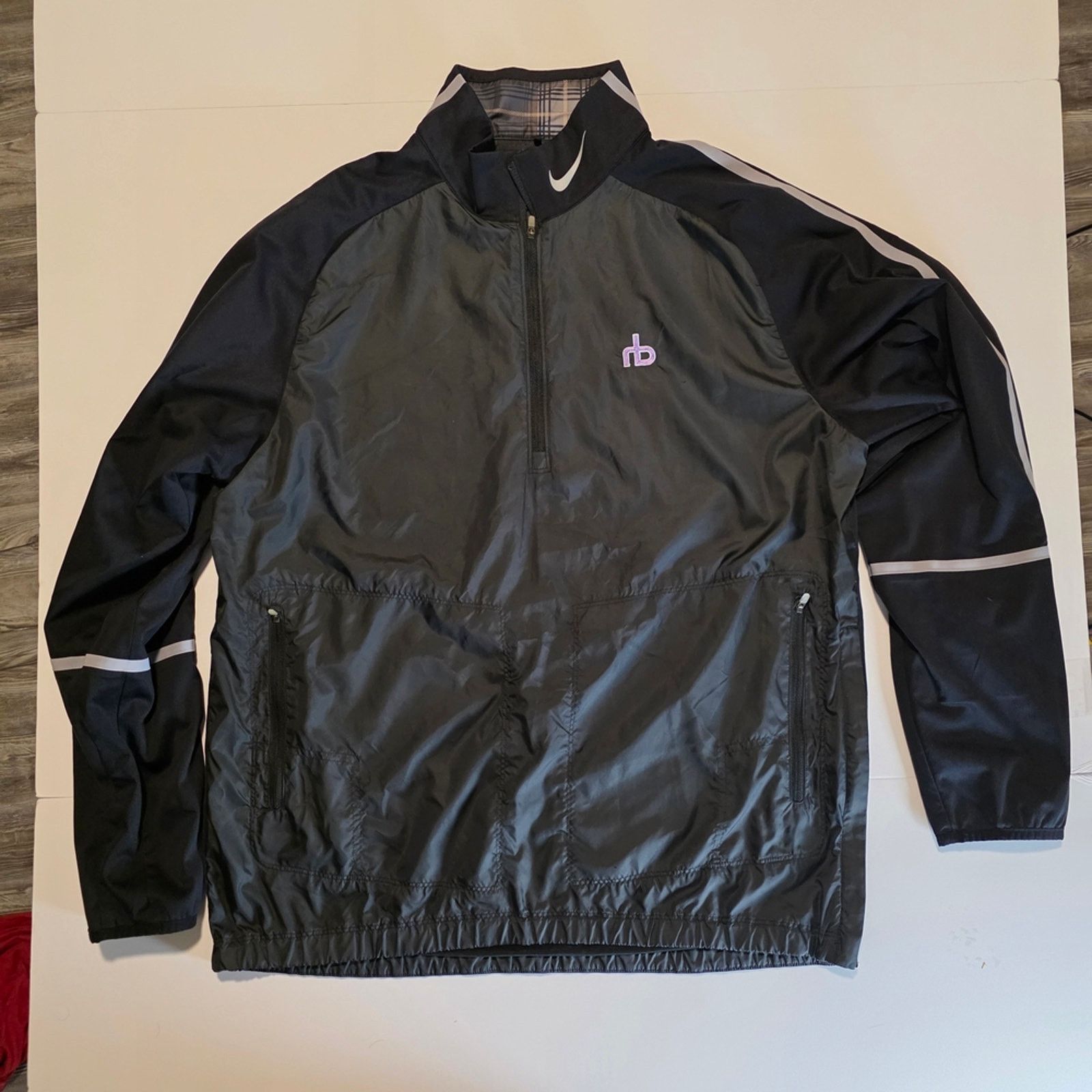 Nike Nike Black and Gray Men's Jacket LARGE Size US L / EU 52-54 / 3 - 1 Thumbnail