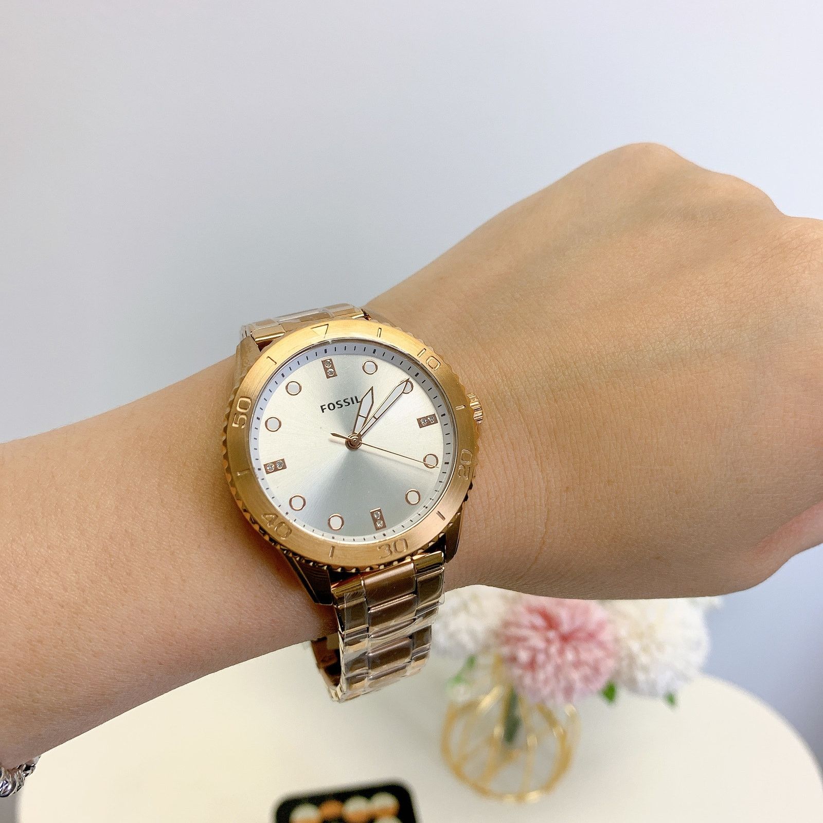 Fossil Fossil BQ3886 Dayle ThreeHand Rose Gold Stainless 