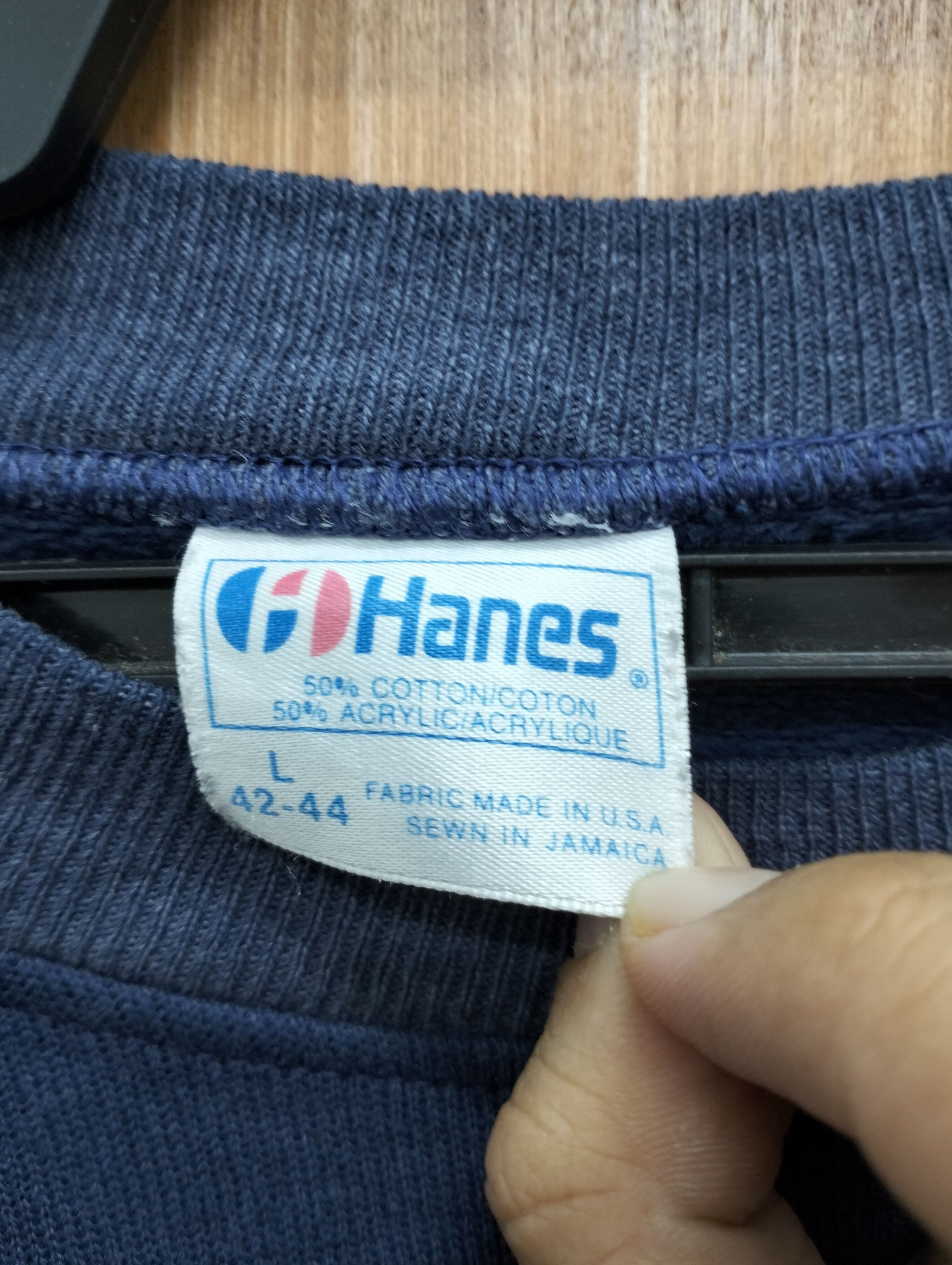 Vintage Vintage 80' Hanes USS NAVY BATTLESHIP sweatshirt Size US L / EU 52-54 / 3 - 4 Thumbnail