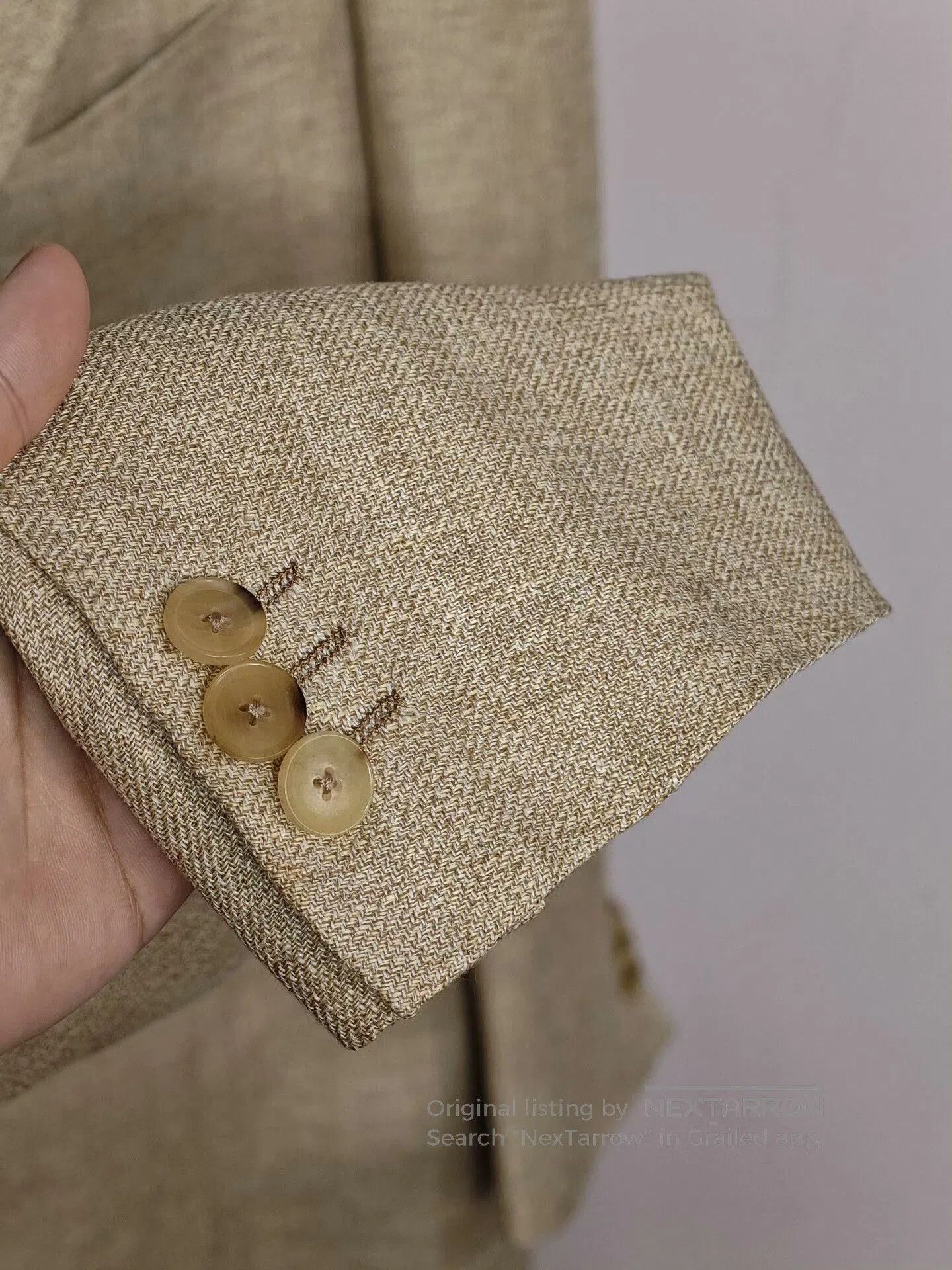Pal Zileri Pal Zileri Beige Linen Jacket. Size US M / EU 48-50 / 2 - 4 Thumbnail