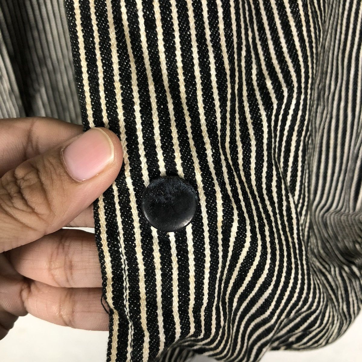 Japanese Brand × Vintage 📌VINTAGE BOMBER JACKET HICKORY OUT OF SIGHT ISSEY MIYAKE Size US M / EU 48-50 / 2 - 18 Thumbnail