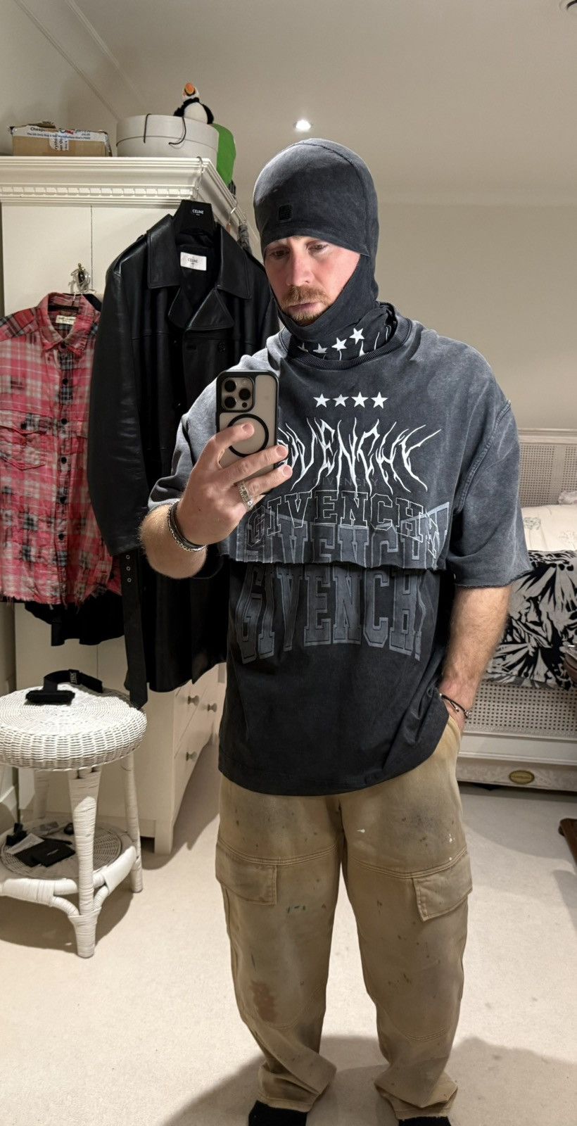 Givenchy Givenchy triple layered logo hoodie sweat crew T shirt grail Size US L / EU 52-54 / 3 - 7 Thumbnail