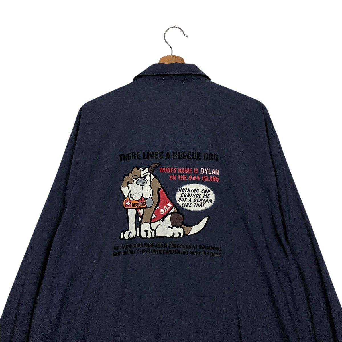 Japanese Brand 📌Vintage Coach Jacket SAS Big Logo Cartoon Embroidery Size US L / EU 52-54 / 3 - 10 Thumbnail