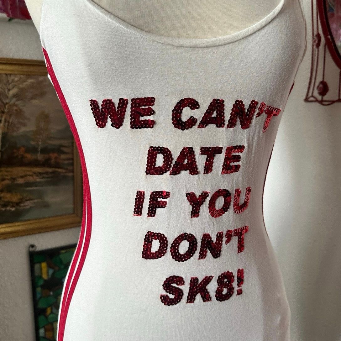 Other omighty white red racer stripe form fitting midi dress Size S / US 4 / IT 40 - 2 Thumbnail
