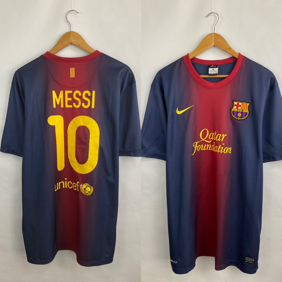 Nike 🇪🇸 Messi F. C. Barcelona 2013 Nike Soccer Jersey t-shirt Size US XL / EU 56 / 4 - 1 Thumbnail