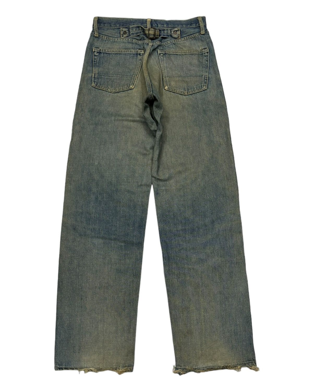 Kapital 🔥VINTAGE 70s BUCKLE BACK SELVEDGE JAPANESE DISTRESS DENIM Size US 30 / EU 46 - 4 Thumbnail
