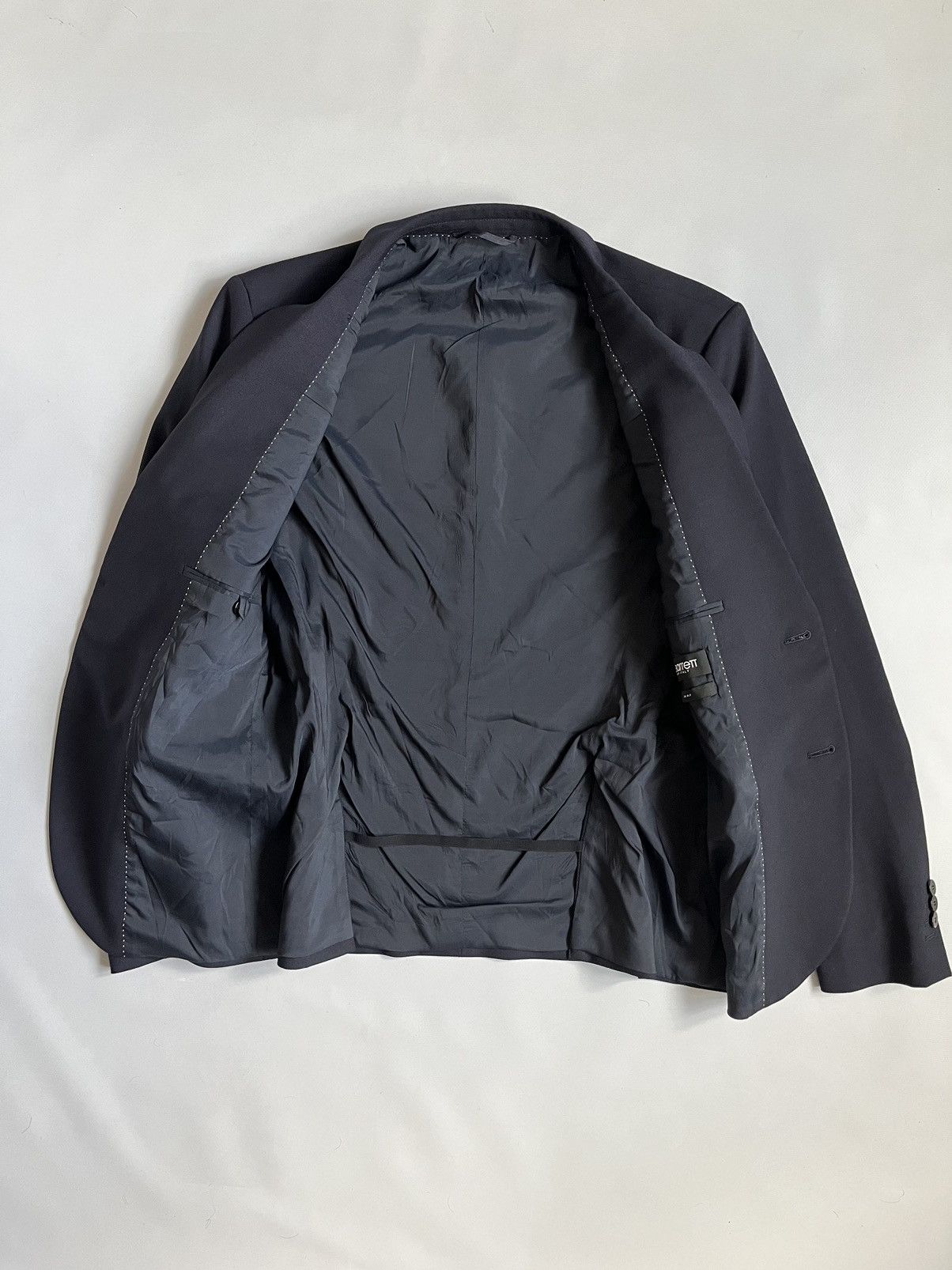 Designer × Japanese Brand × Neil Barrett Neil Barrett Men Woven Dark Navy Slim Fit Suit Blazer Size 50S - 10 Thumbnail