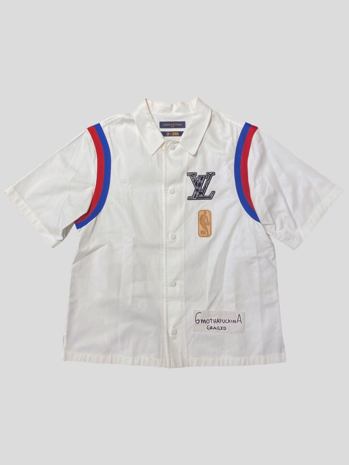 LOUIS VUITTON Pre owned X Nba Basketball Short sleeved Shirt Beige｜TikTok  Search