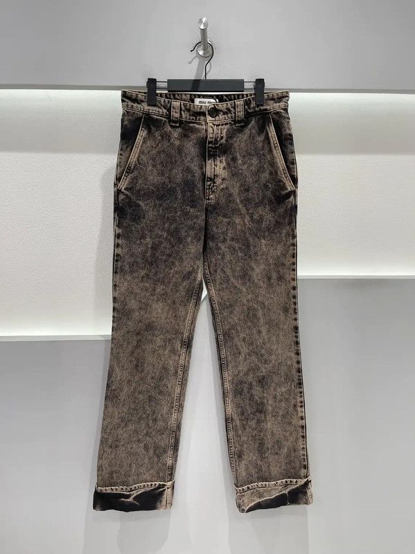 Miu Miu Miu Miu Multicolor Logo Women's Jeans 0089 Size 28" / US 6 / IT 42 - 1 Thumbnail