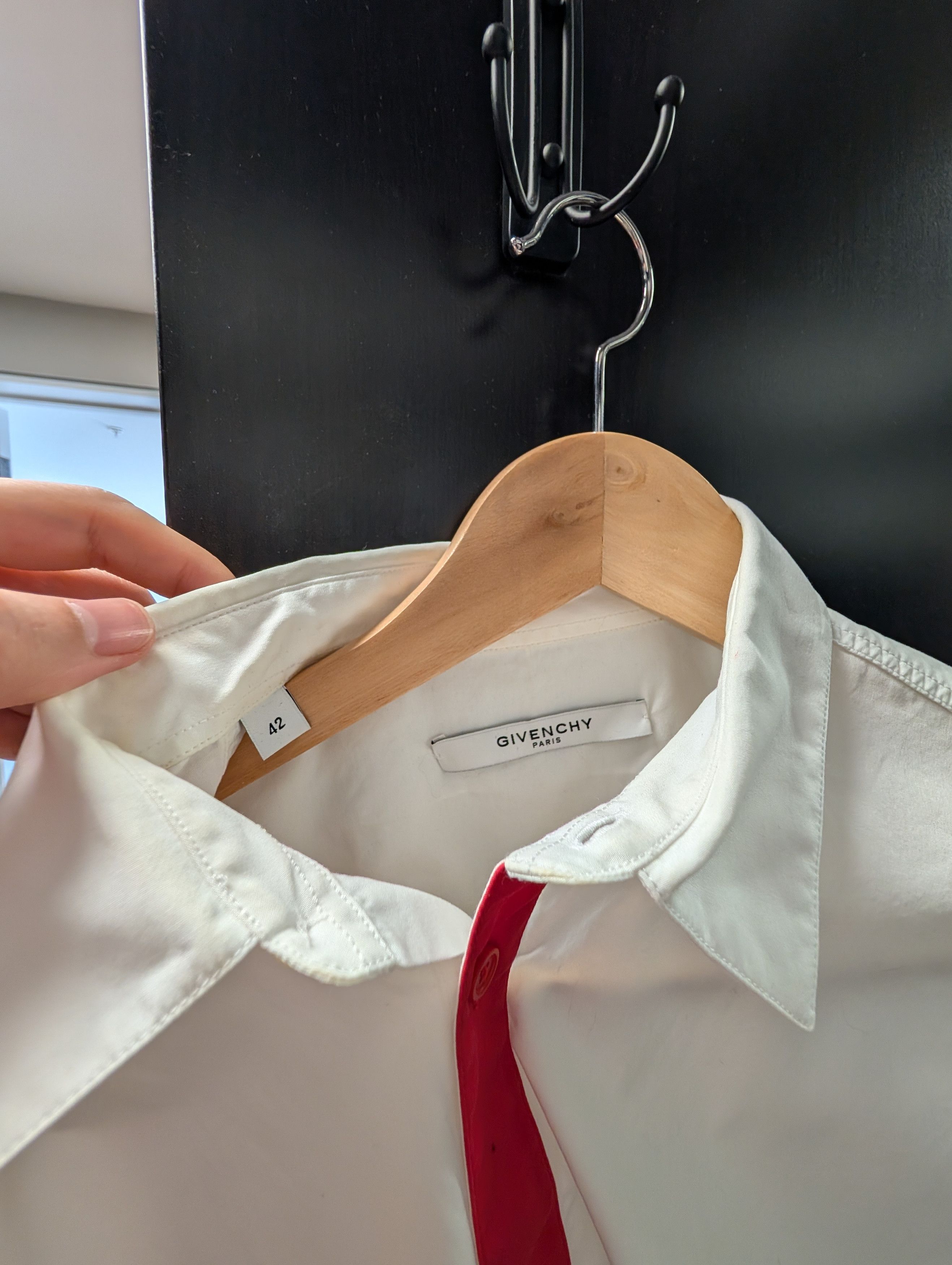 Givenchy red and black touch - button up shirt - rare item Size US M / EU 48-50 / 2 - 2 Thumbnail