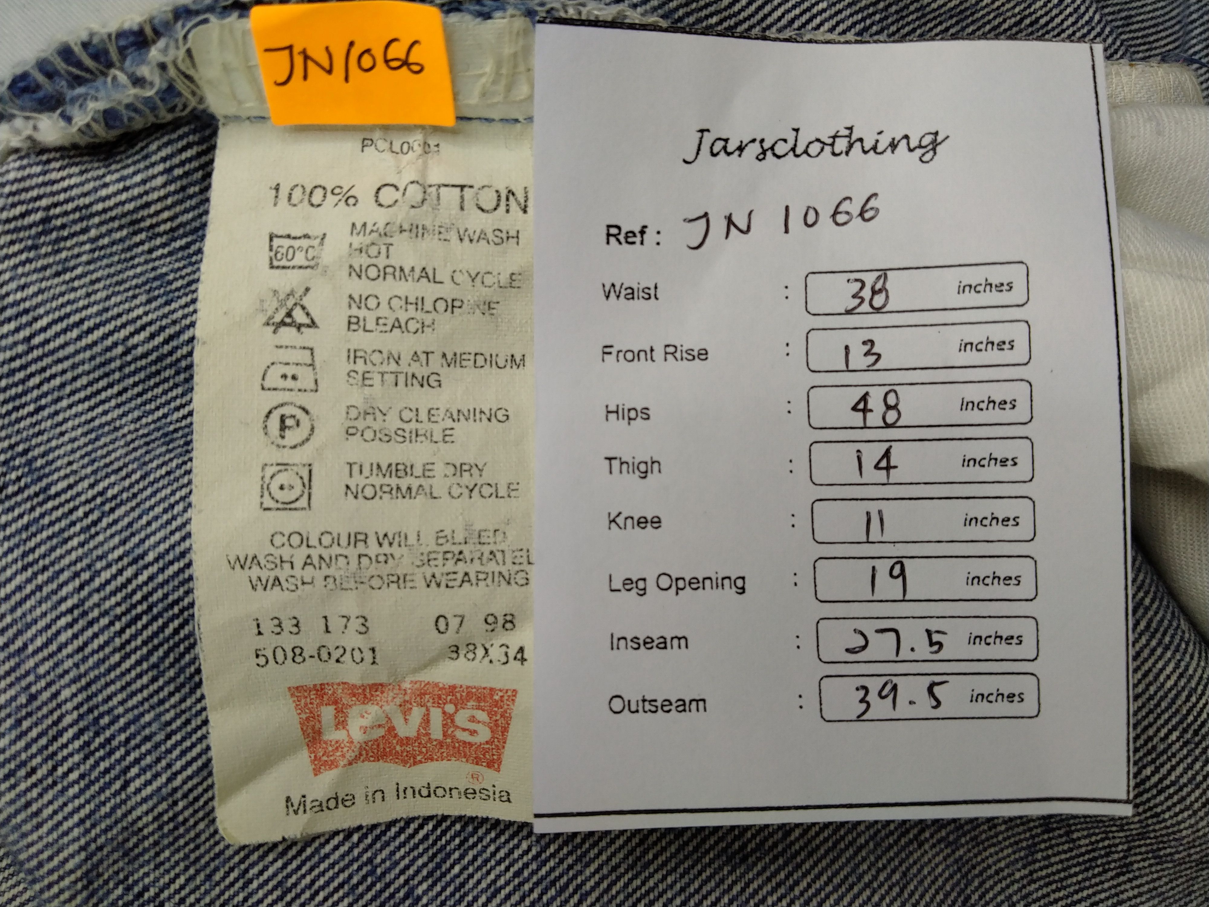 Levi's Faded Blue Vintage Levi's 508 Jeans 38x27.5 Denim -JN1066 Size US 38 / EU 54 - 8 Thumbnail
