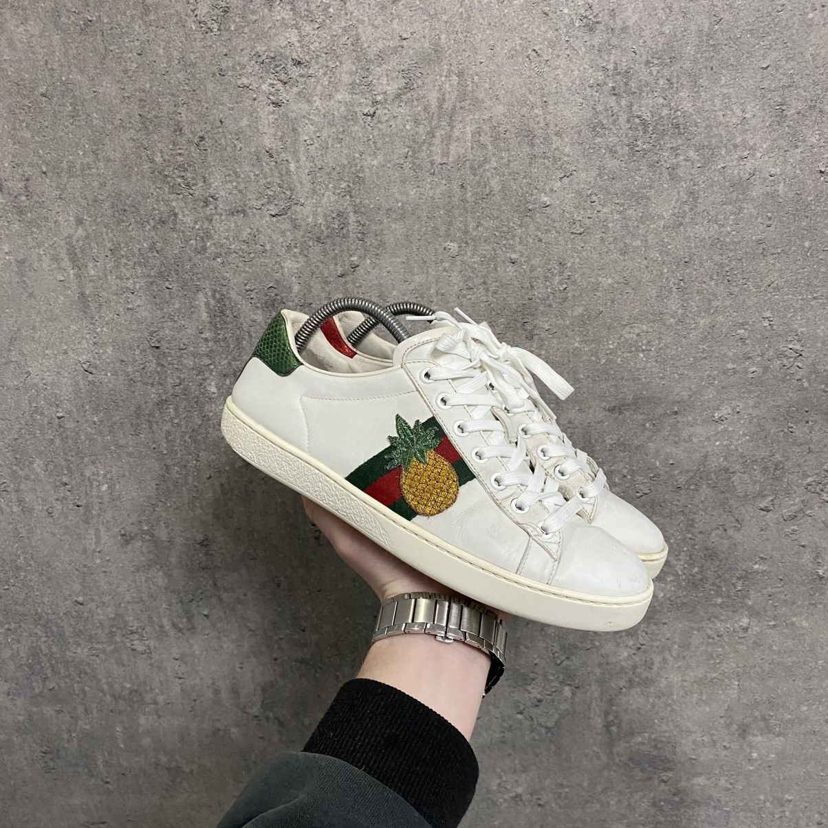 Gucci Gucci Ace Embroidered Pineapple Sneakers Size US 5.5 / EU 38 - 4 Thumbnail