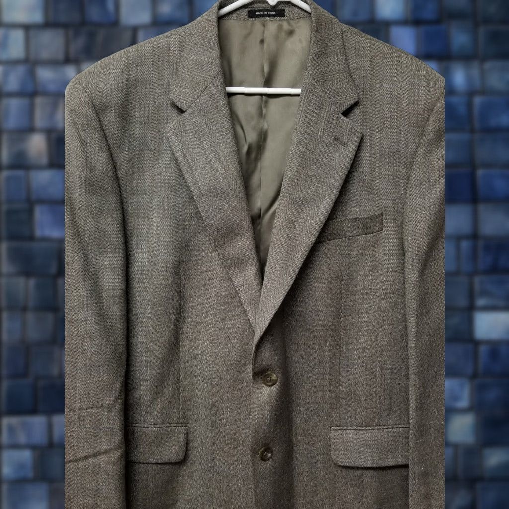 Ralph Lauren Lauren Ralph Lauren Blazer Brown Silk & Wool & Linen Blend Size 44R Size 44R - 1 Thumbnail