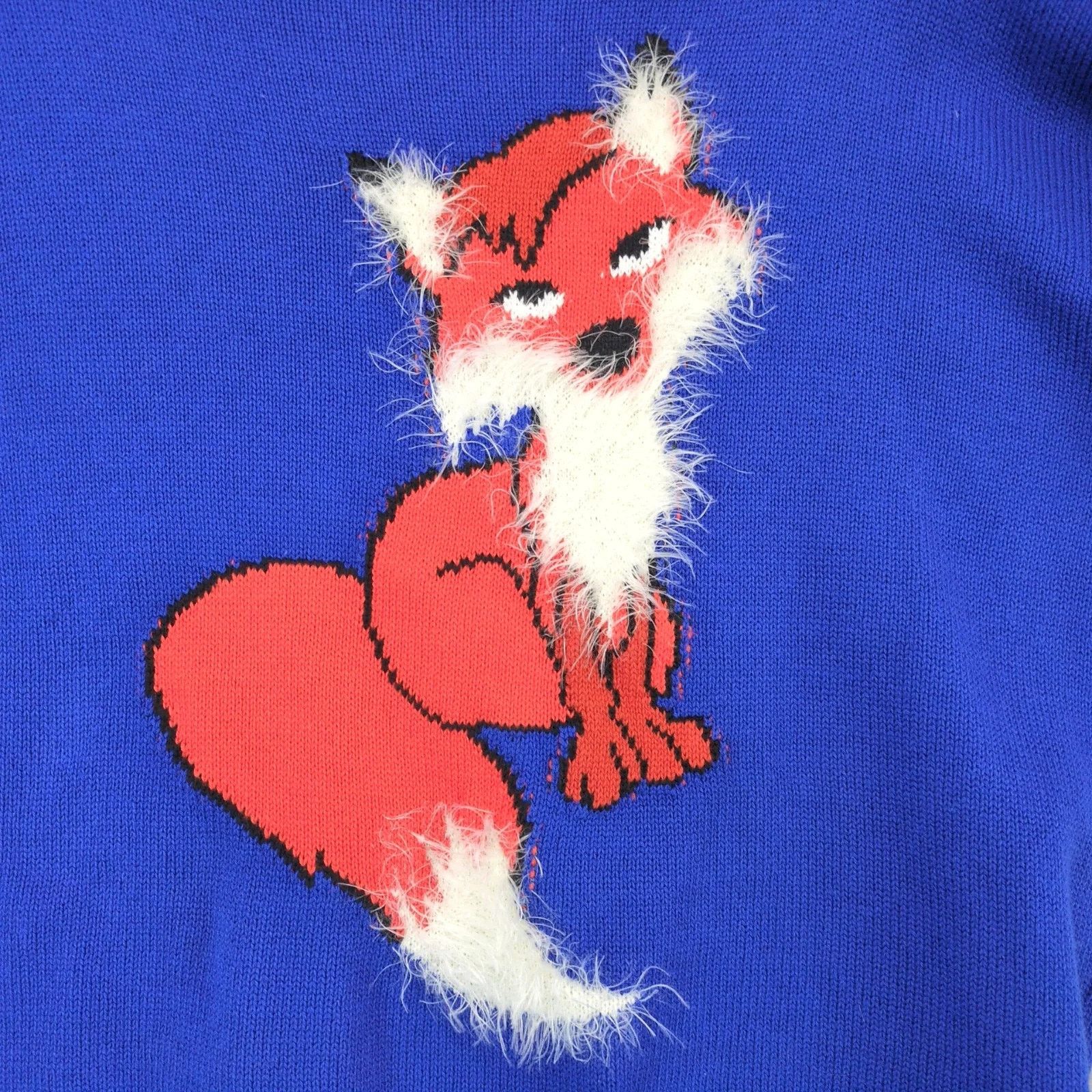 Other Copper Key Cute Fuzzy Fox Blue High-Low Sweater Women's L Size L / US 10 / IT 46 - 3 Thumbnail