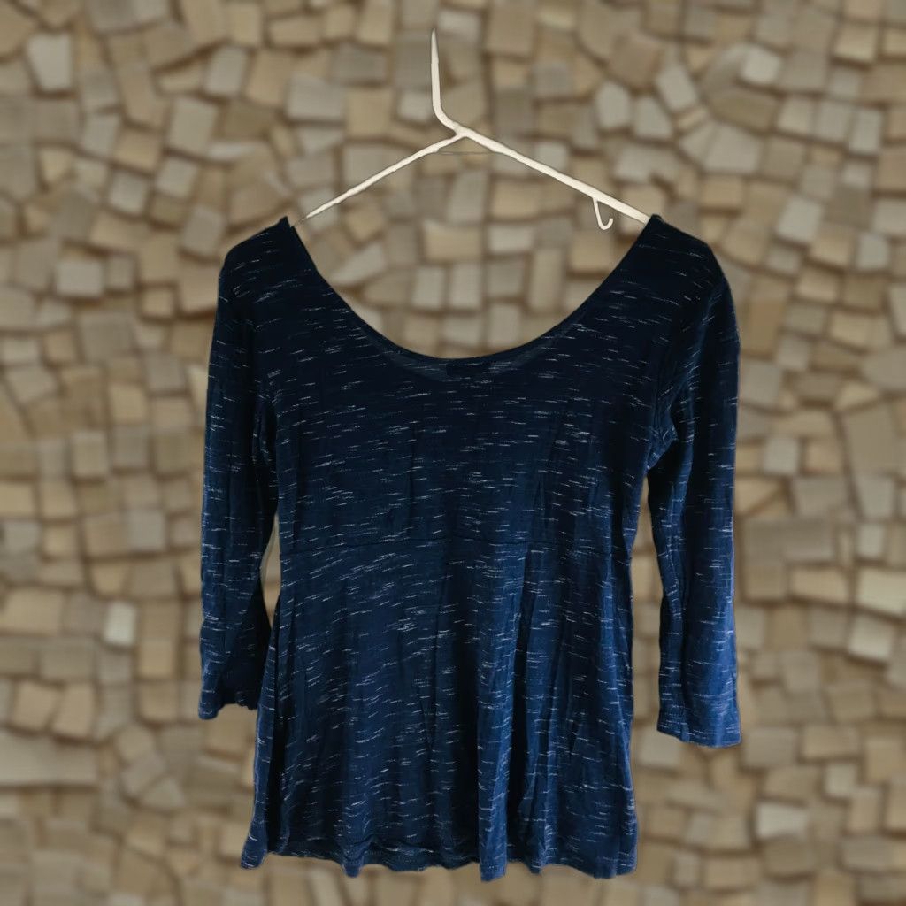 Vintage Lily Rose Shirt Women's Size S Navy Blue Heather 3/4 Sleeve Embroidered Sleeve Navy Blue Heather Shirt Women S 3/4 Sleeve Embroidered Sleeve Lily Rose Size S / US 4 / IT 40 - 1 Thumbnail