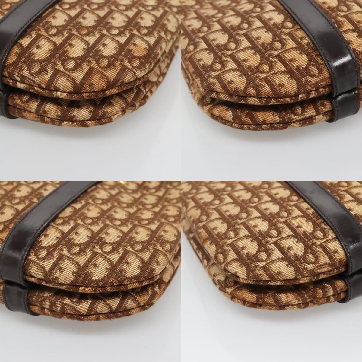 Dior DIOR Trotter Canvas Hand Bag Brown Gold Size ONE SIZE - 10 Thumbnail