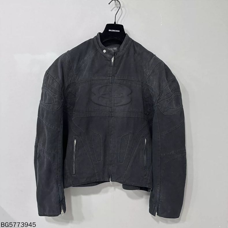Balenciaga Balenciaga Double Ring Denim Bomber Jacket Size US L / EU 52-54 / 3 - 1 Thumbnail