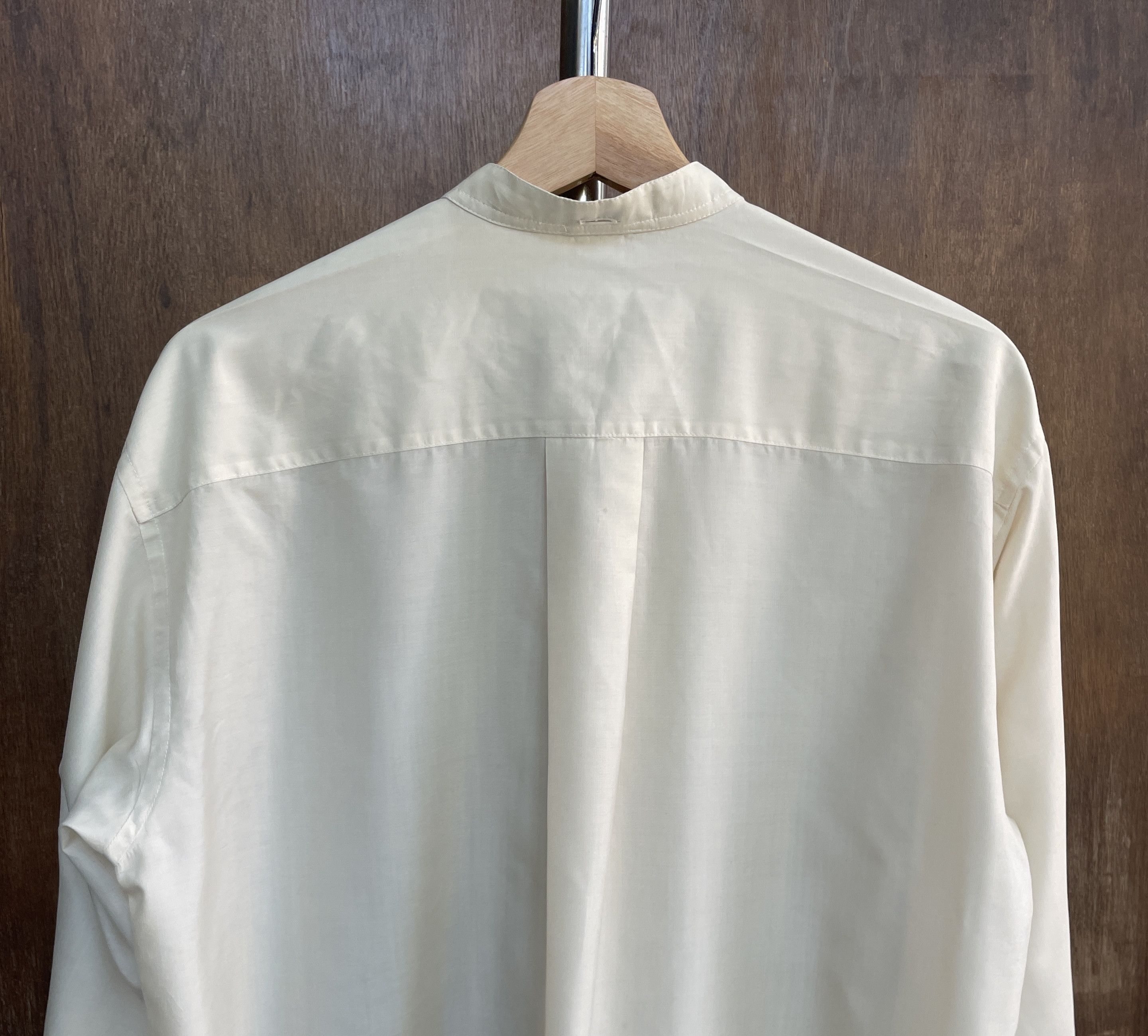 ISSEY MIYAKE Chinese Collar Rayon Beige Shirt