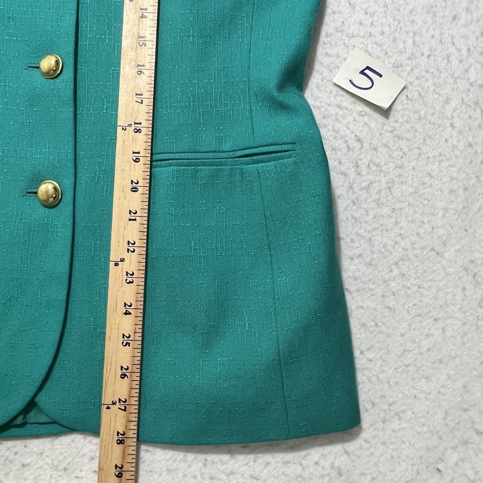 Other Kasper For A.S.L. 8 Teal Green Blue Blazer Jacket Career Size M / US 6-8 / IT 42-44 - 10 Thumbnail