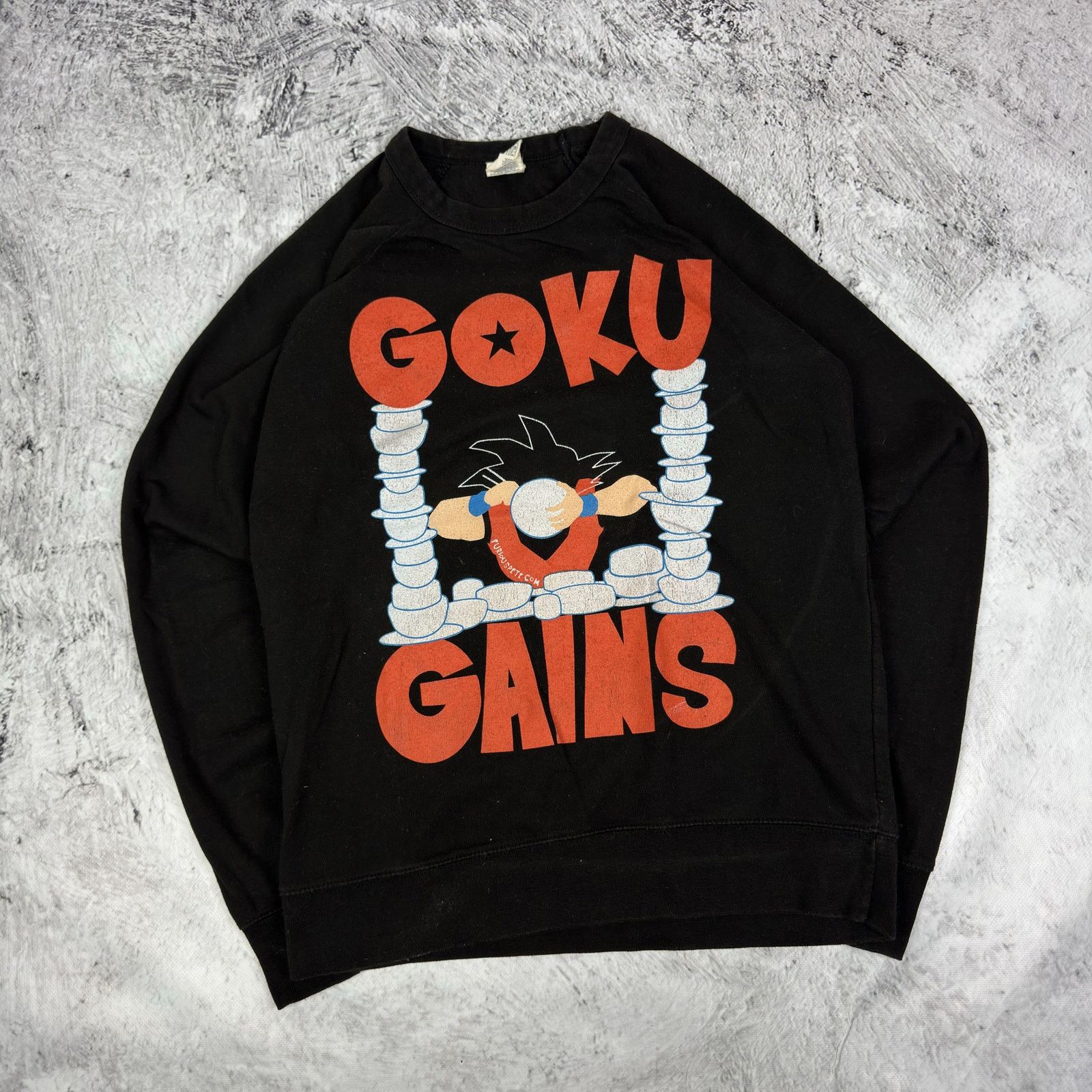 Anime Delta Fleece Men's Black Orange Goku Gains Crewneck M Size US M / EU 48-50 / 2 - 1 Thumbnail