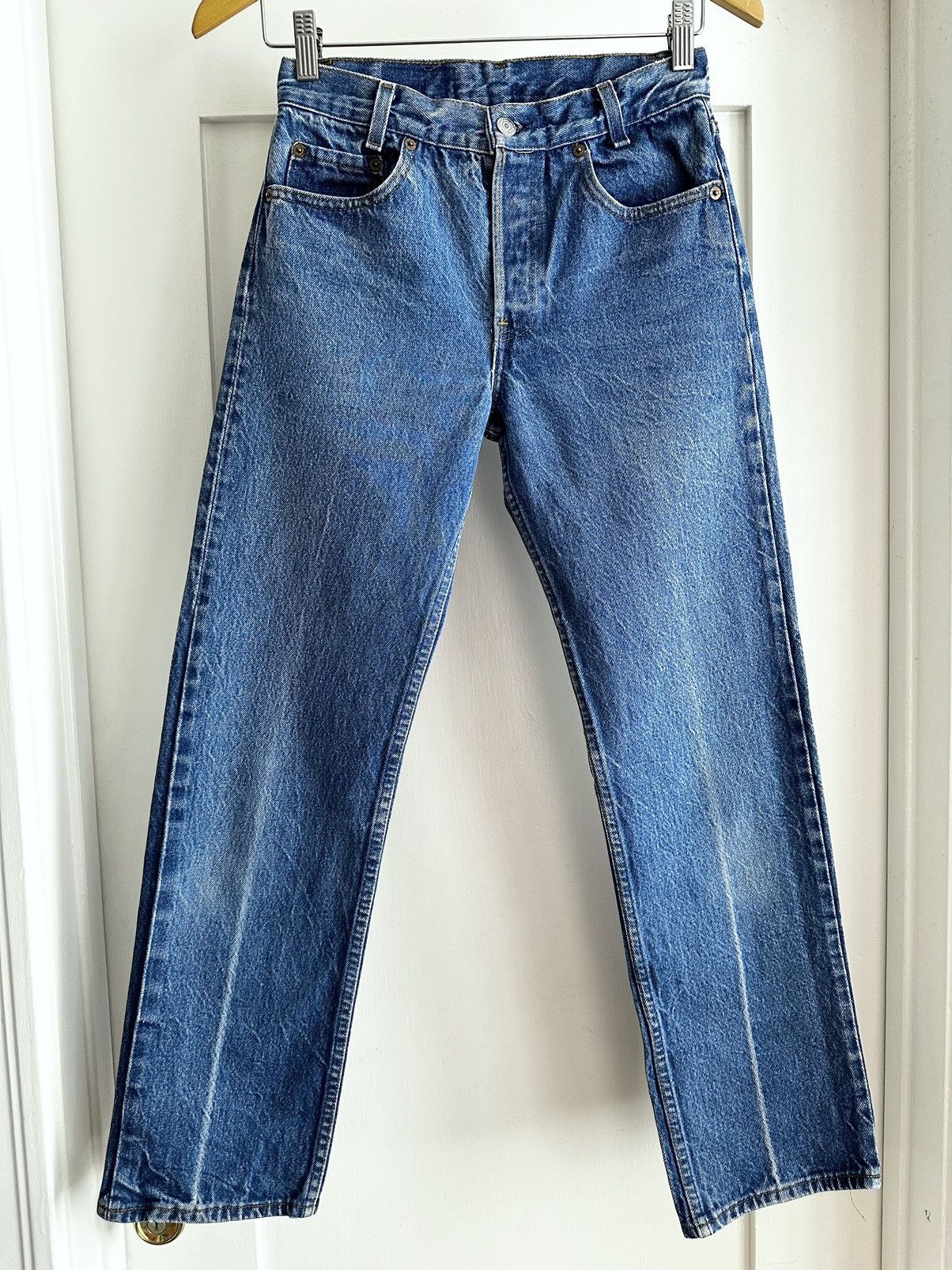 image of Vintage Levis 701 Student Button Fly Faded Jeans 501 Y2K Usa in Blue, Women's (Size 26)