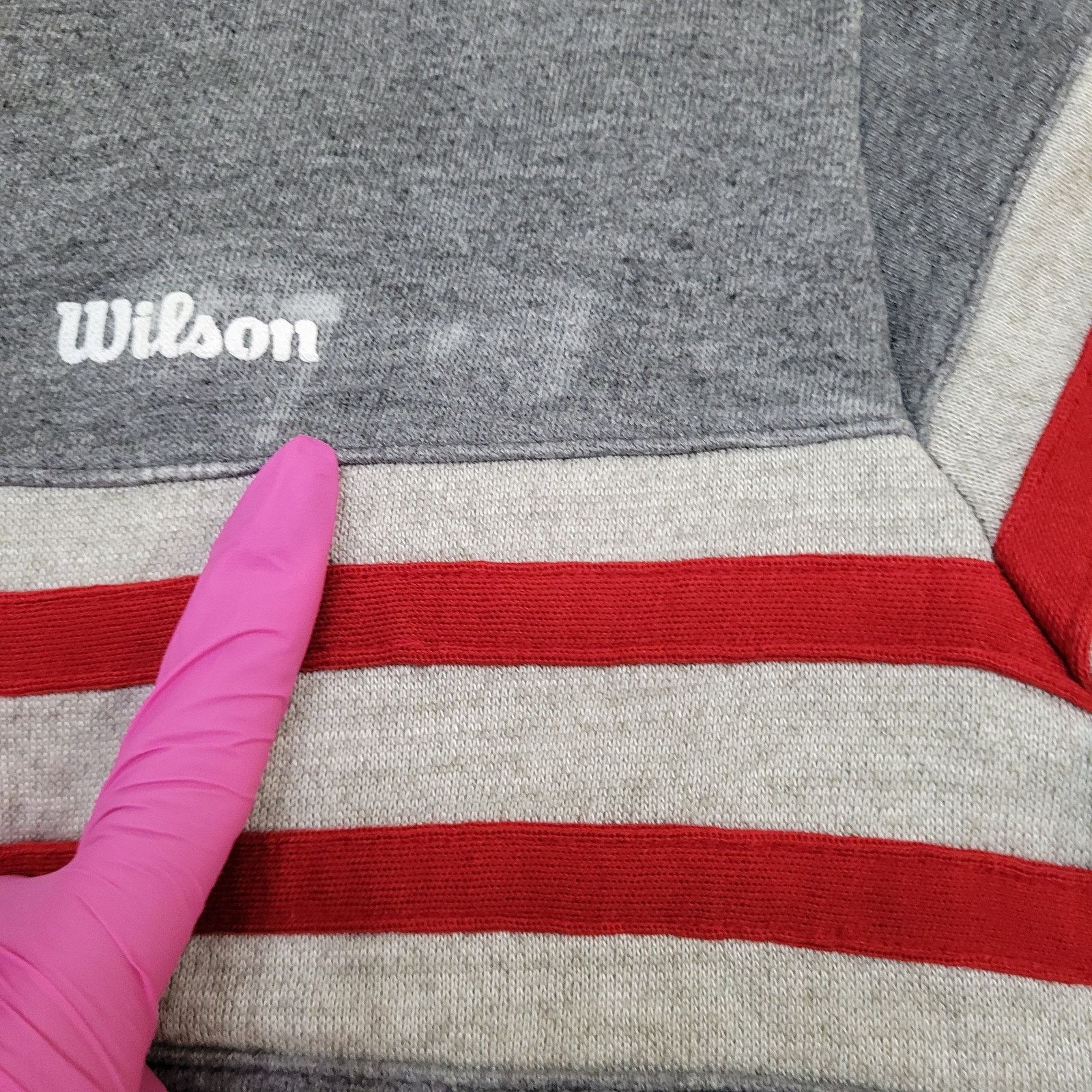 Wilson Vintage 90s Wilson Sweatshirt Womens Medium 20x23 Gray Size M / US 6-8 / IT 42-44 - 5 Thumbnail