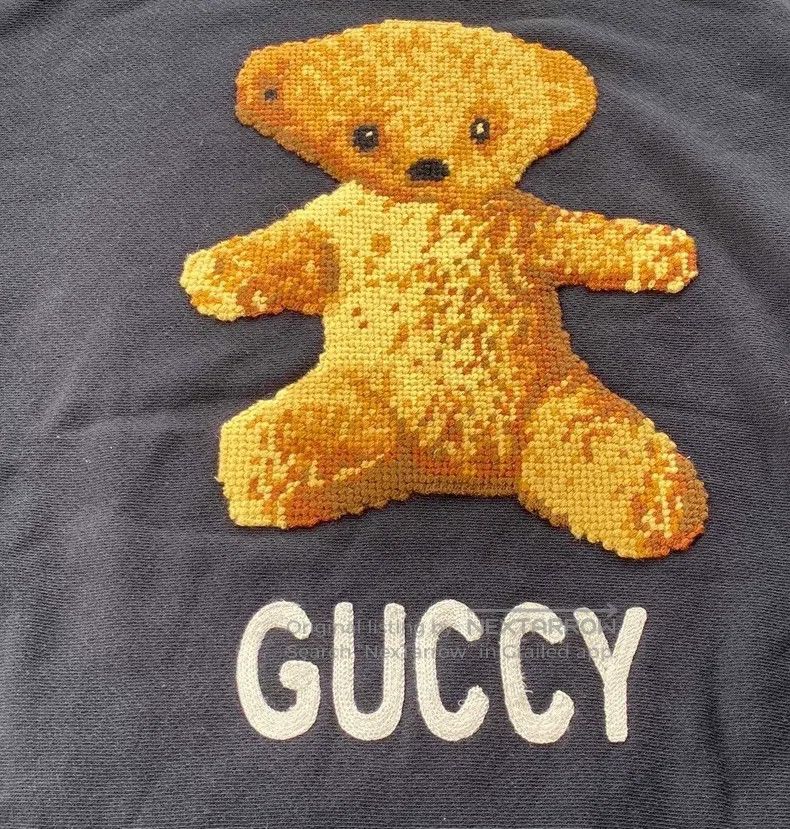 Gucci Gucci Teddy bear embroidered cotton sweatshirt Size US S / EU 44-46 / 1 - 4 Thumbnail