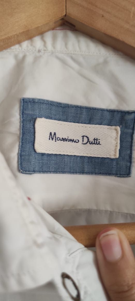 Massimo Dutti MASSIMO DUTTI Mens White Shirt Regular Fit Cotton Excellent Size US XXL / EU 58 / 5 - 4 Thumbnail