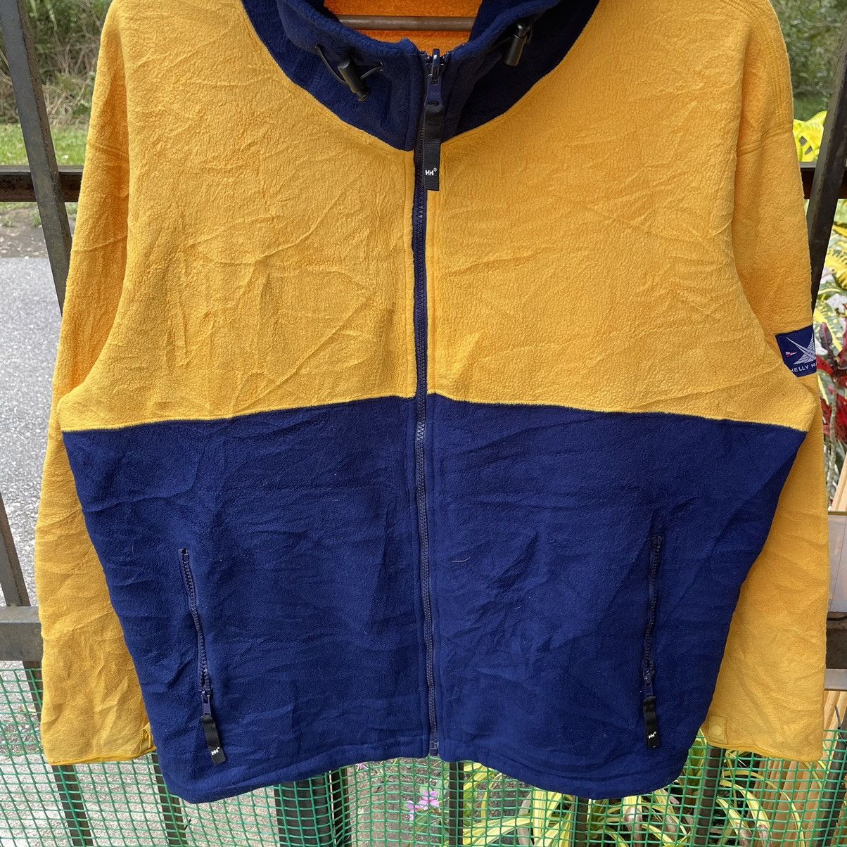 Helly Hansen × Vintage 🔥Vintage Helly Hansen Two Tone Hooded Zipper Fleece Jacket Size US L / EU 52-54 / 3 - 5 Thumbnail